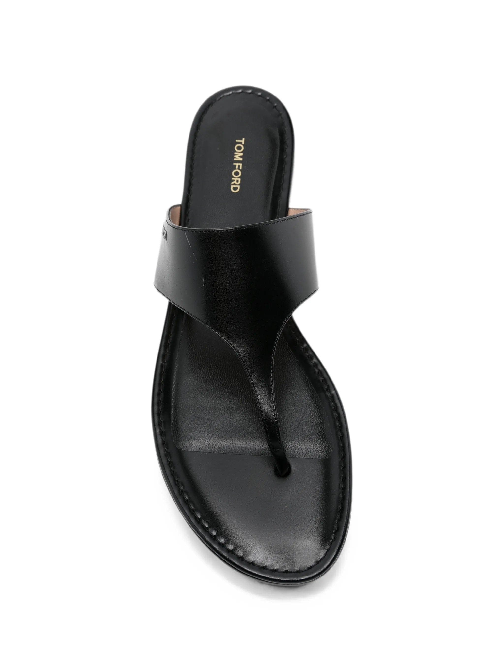 TOM FORD Lina thong - strap leather flat sandals