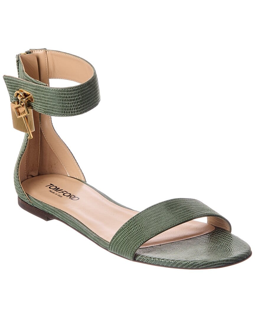 Tom Ford Snake - Embossed Leather Sandal