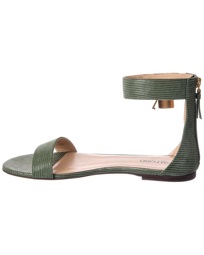 Tom Ford Snake - Embossed Leather Sandal