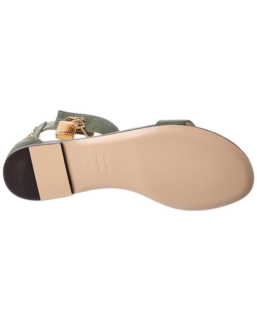 Tom Ford Snake - Embossed Leather Sandal