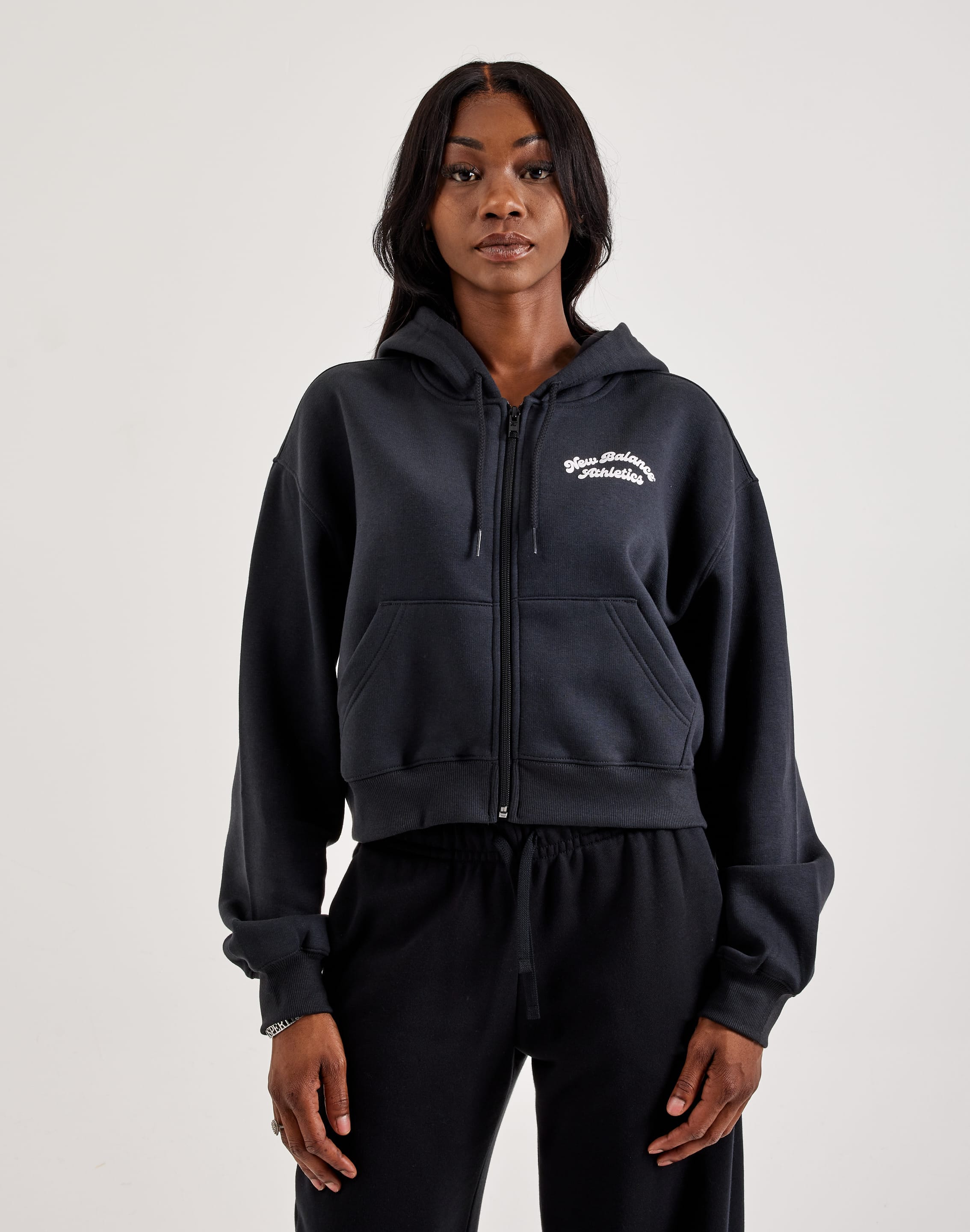 New Balance Linear Heritage Full - Zip Fleece Hoodie