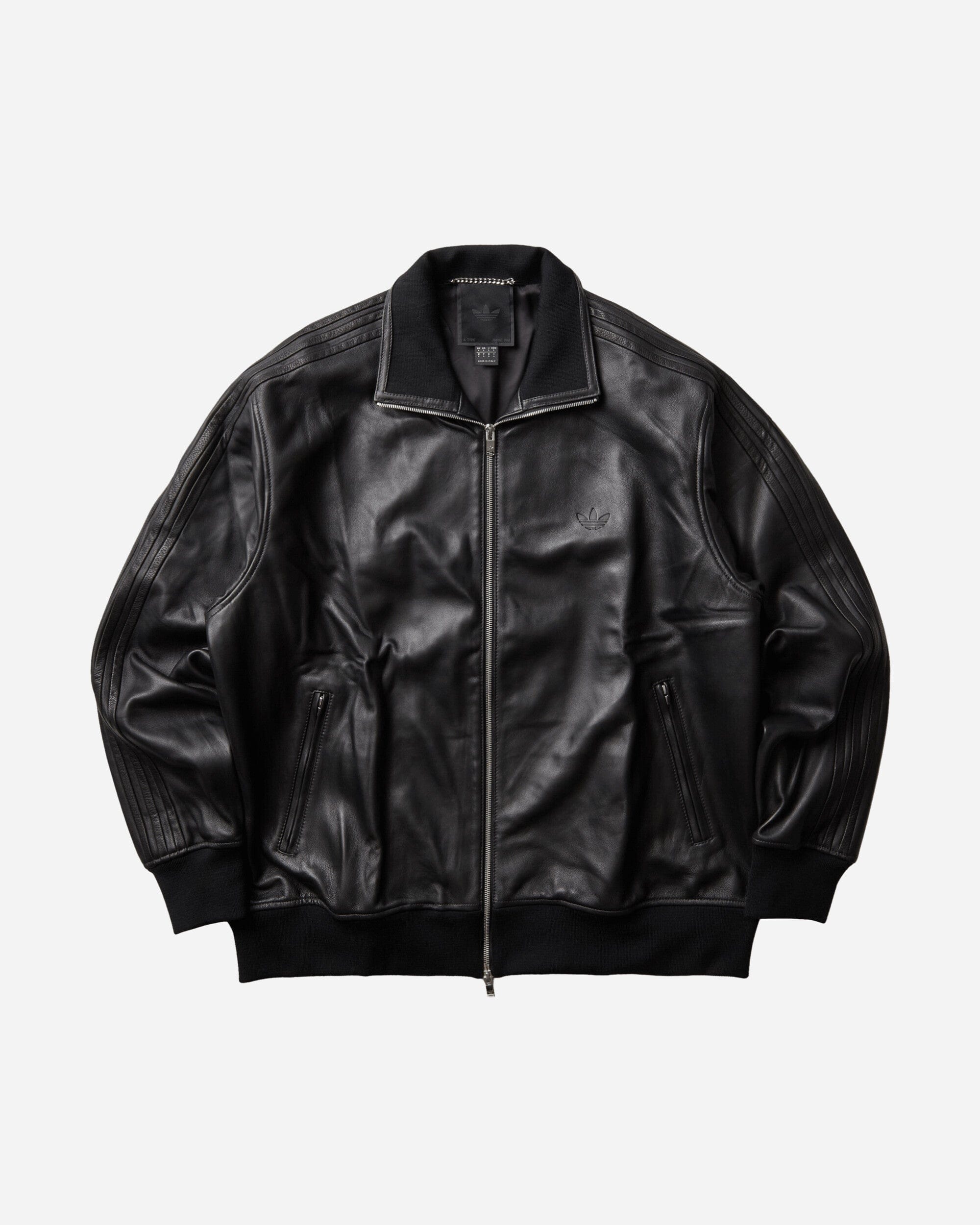 adidas A - TYPE Leather Firebird Track Top Black
