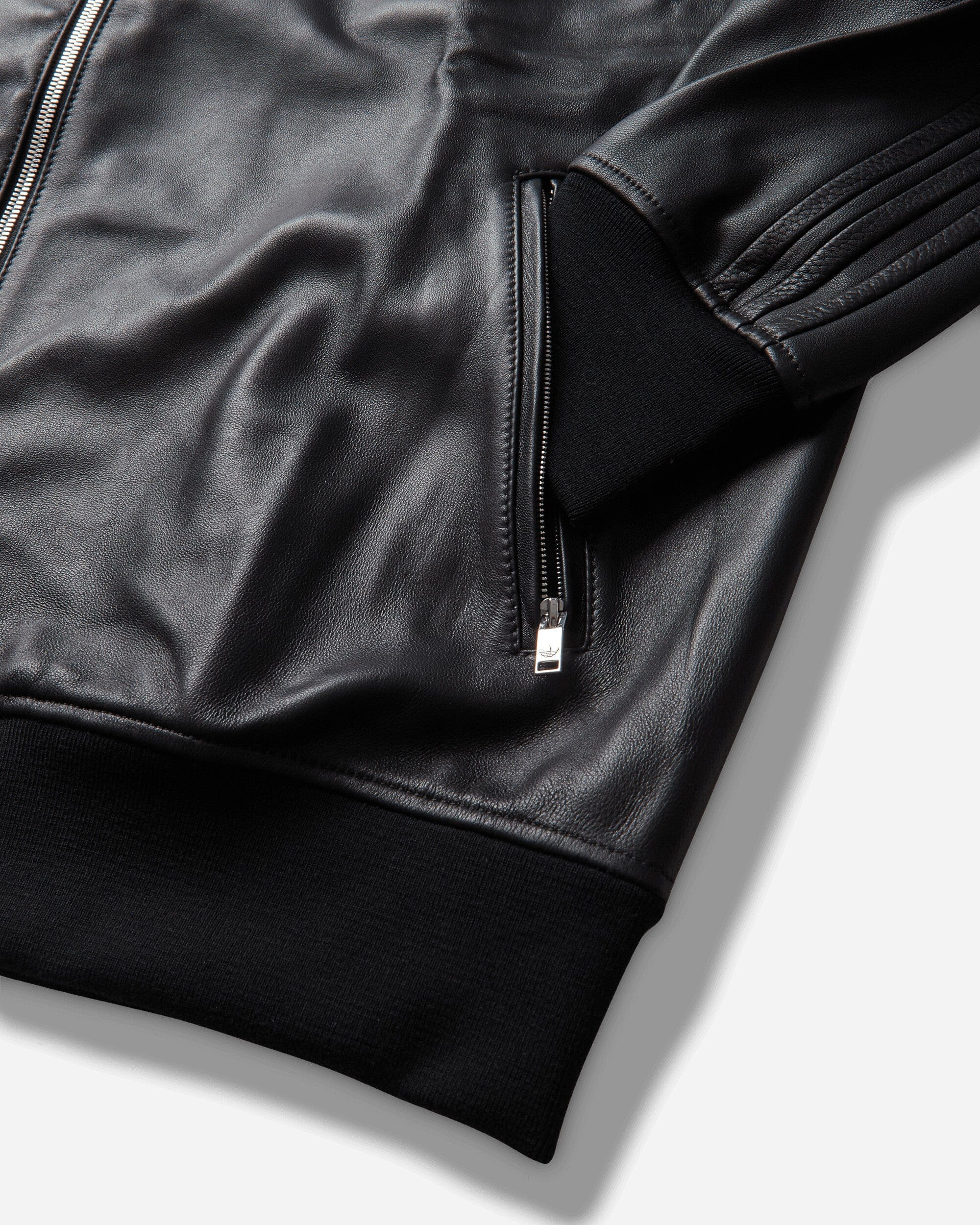 adidas A - TYPE Leather Firebird Track Top Black
