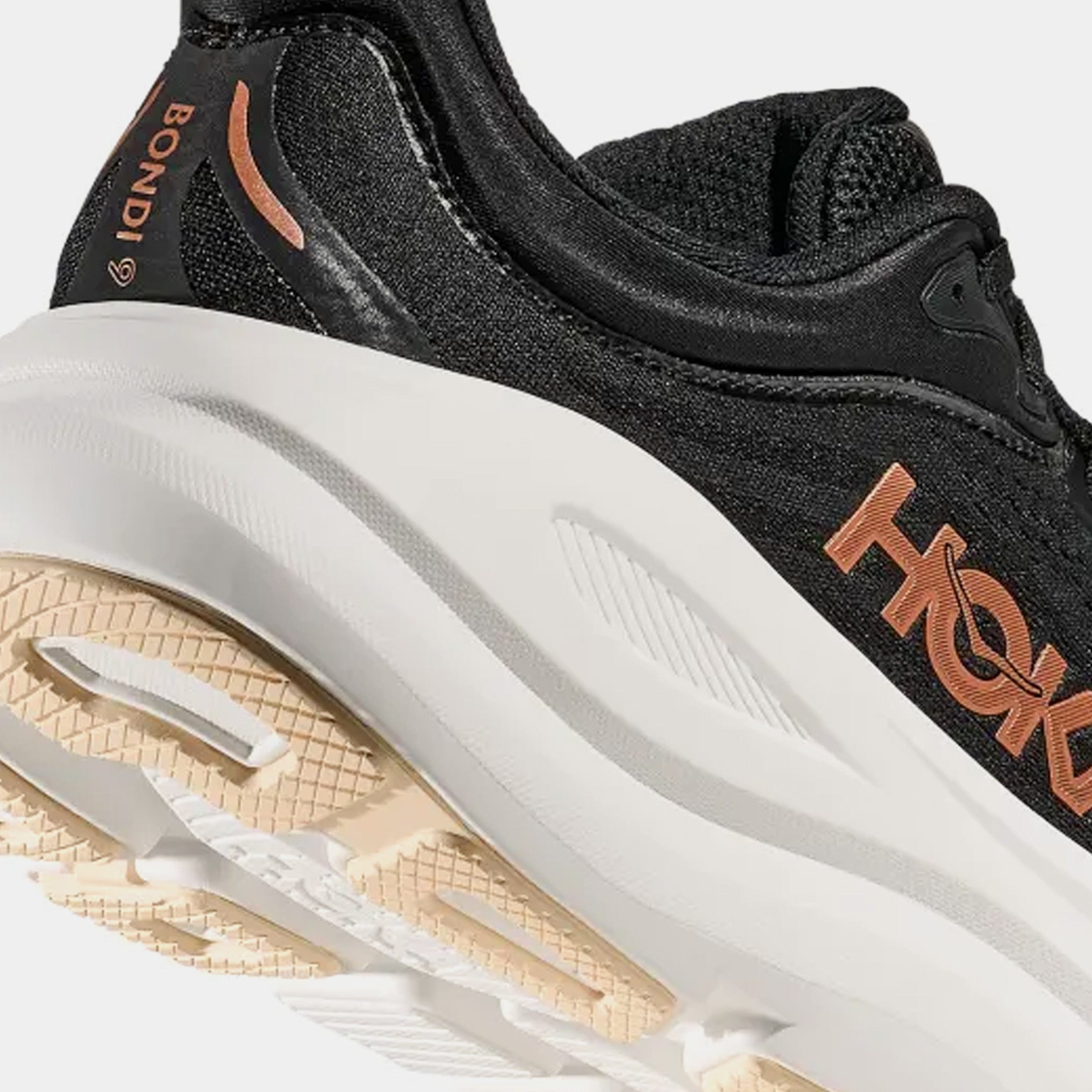 Hoka Bondi 9 Womens Running Shoes (Black/Gold)