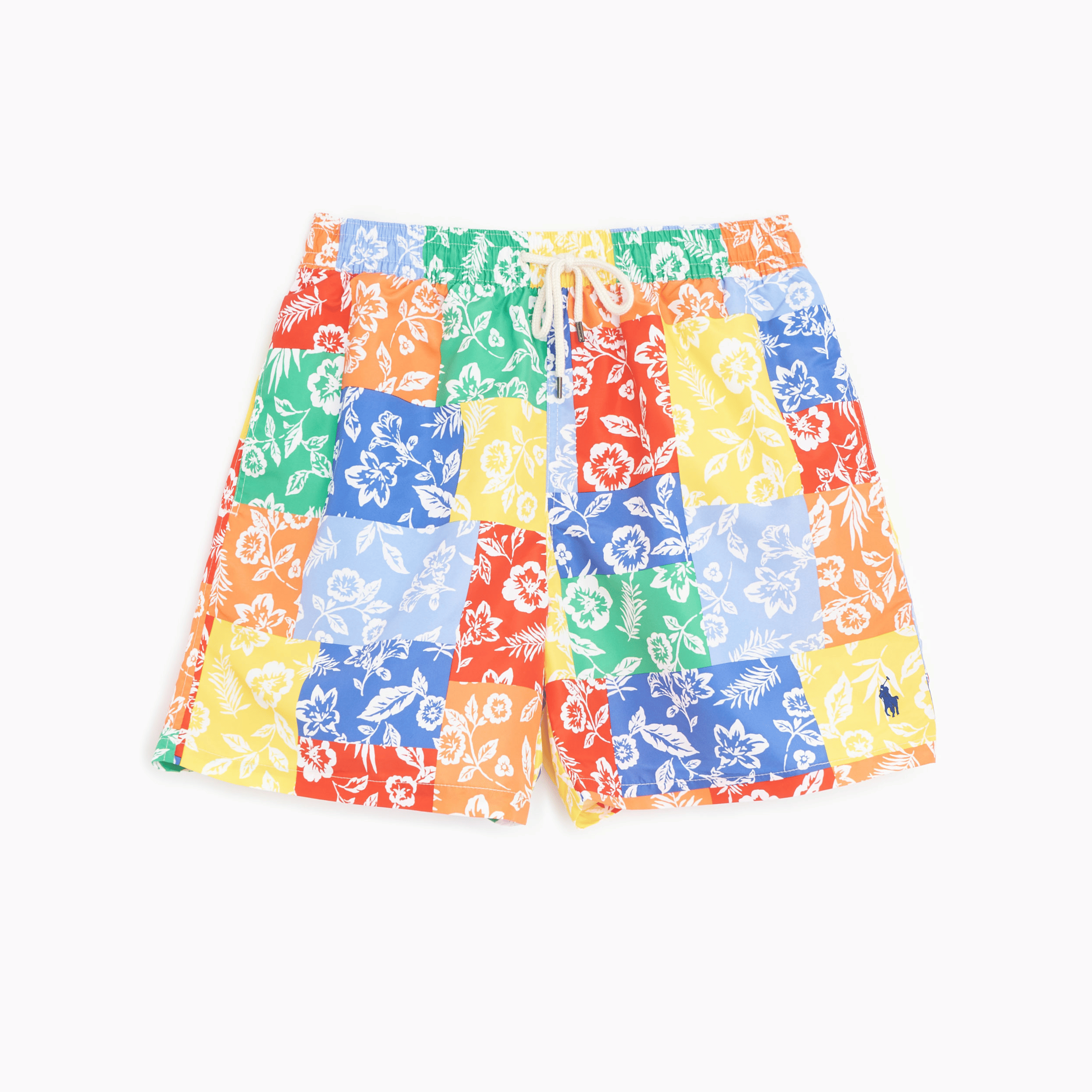 POLO RALPH Lauren PATCHWORK Hawaiian TRAVELER SWIM TRUNK - MULTI