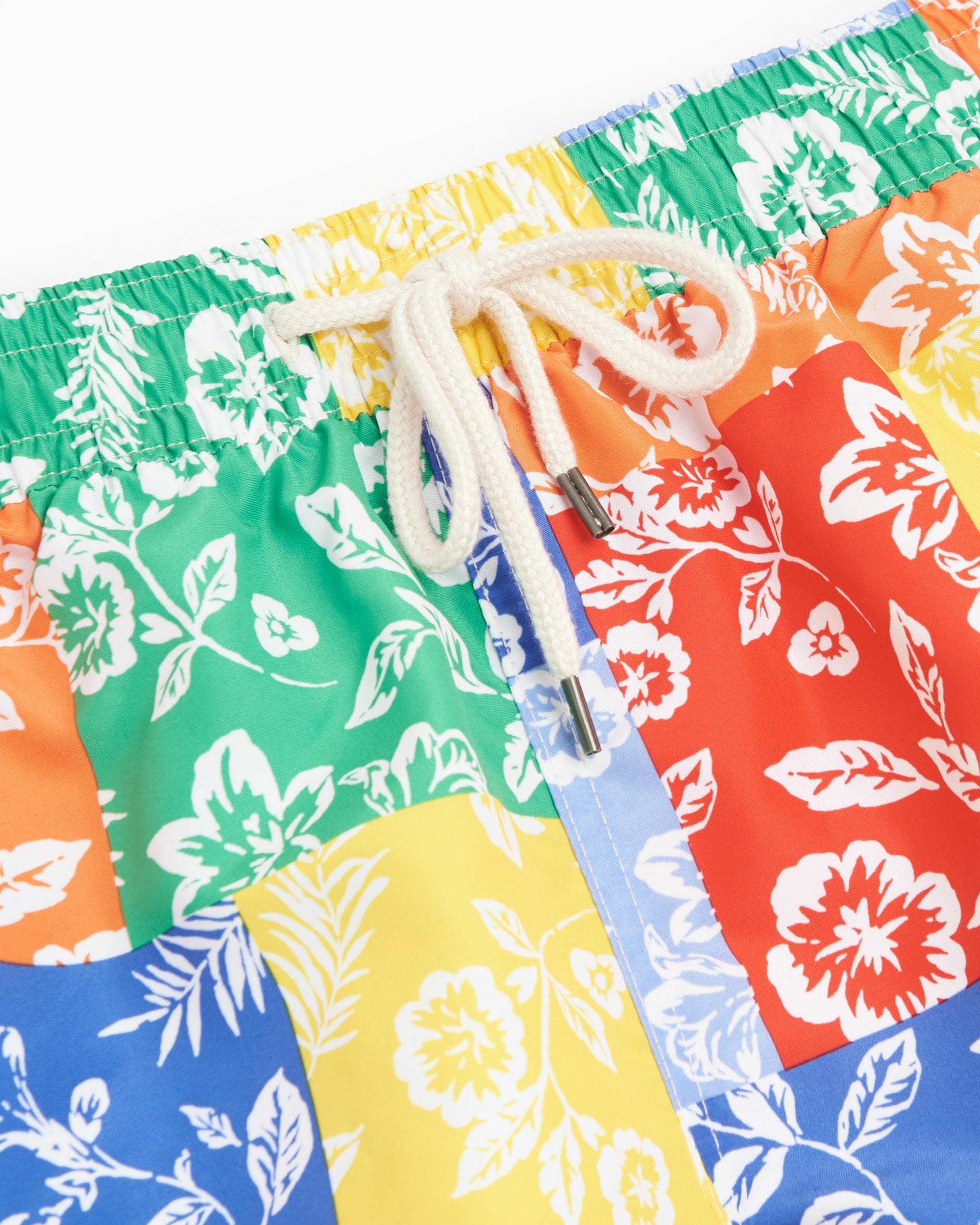 POLO RALPH Lauren PATCHWORK Hawaiian TRAVELER SWIM TRUNK - MULTI