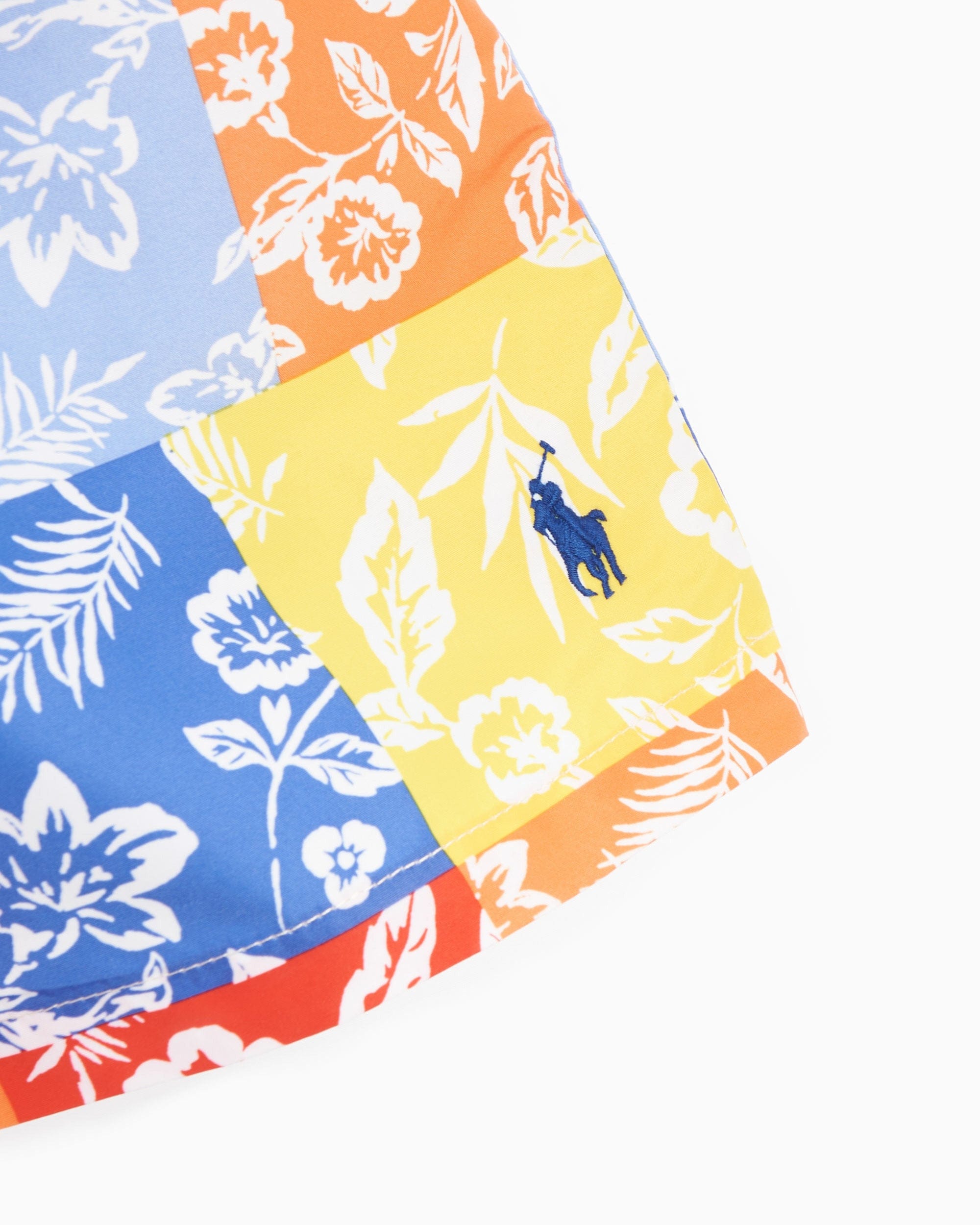POLO RALPH Lauren PATCHWORK Hawaiian TRAVELER SWIM TRUNK - MULTI