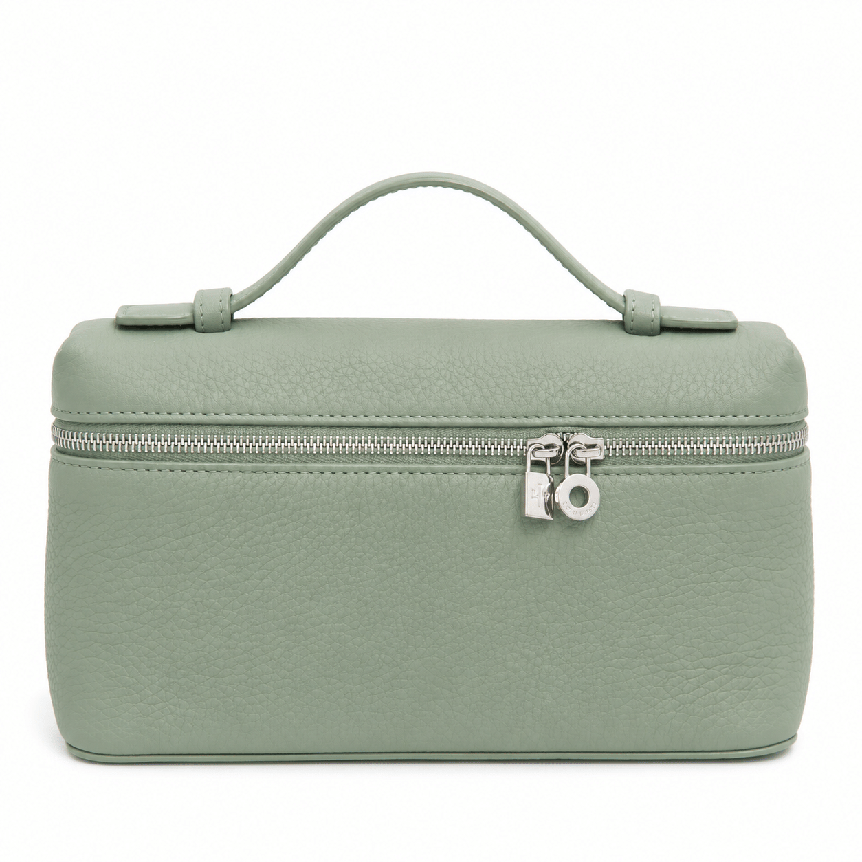 Loro Piana Extra Pocket L19 Pouch in Sage Brush Leaves Grained Calfskin with Silver Hardware