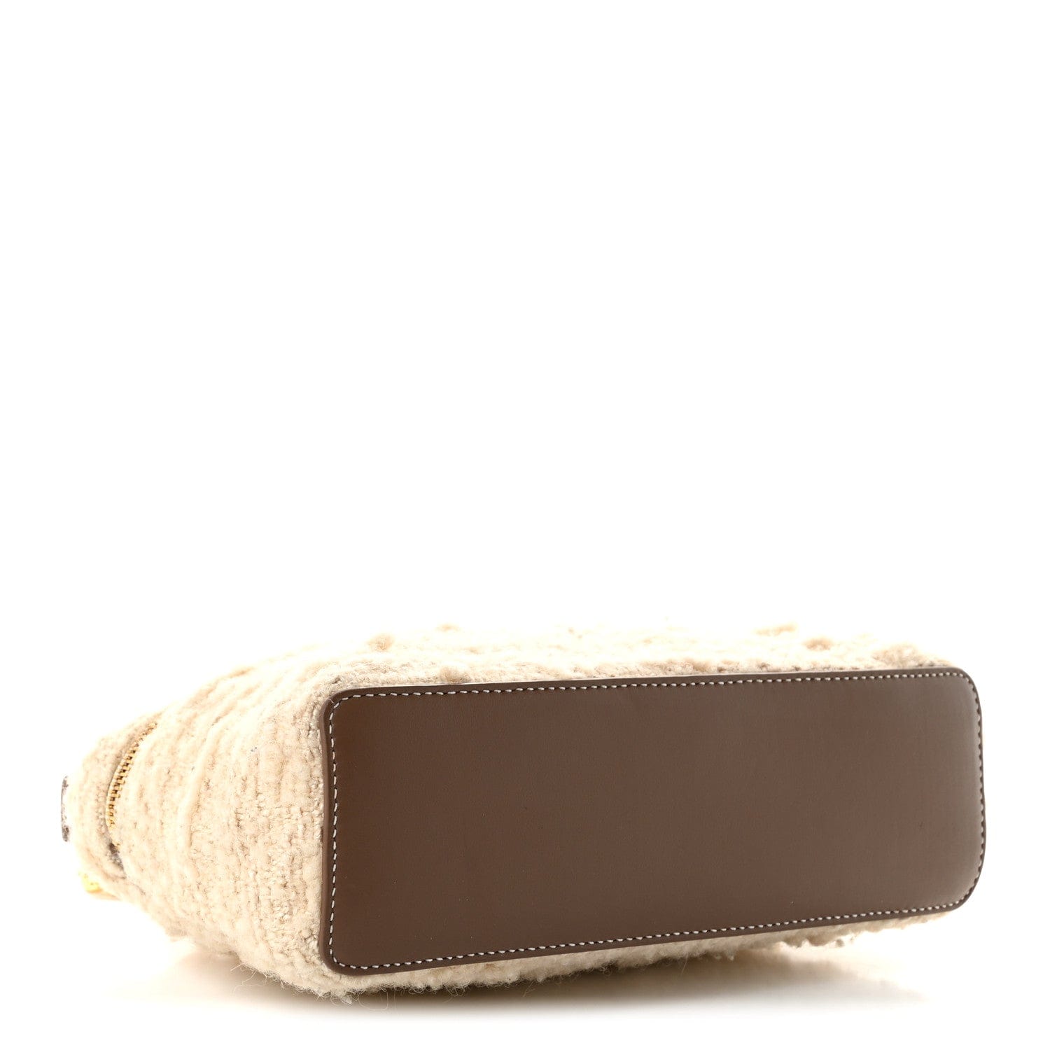 Loro Piana Boucle Wool L19 Extra Pocket Pouch White Fossil