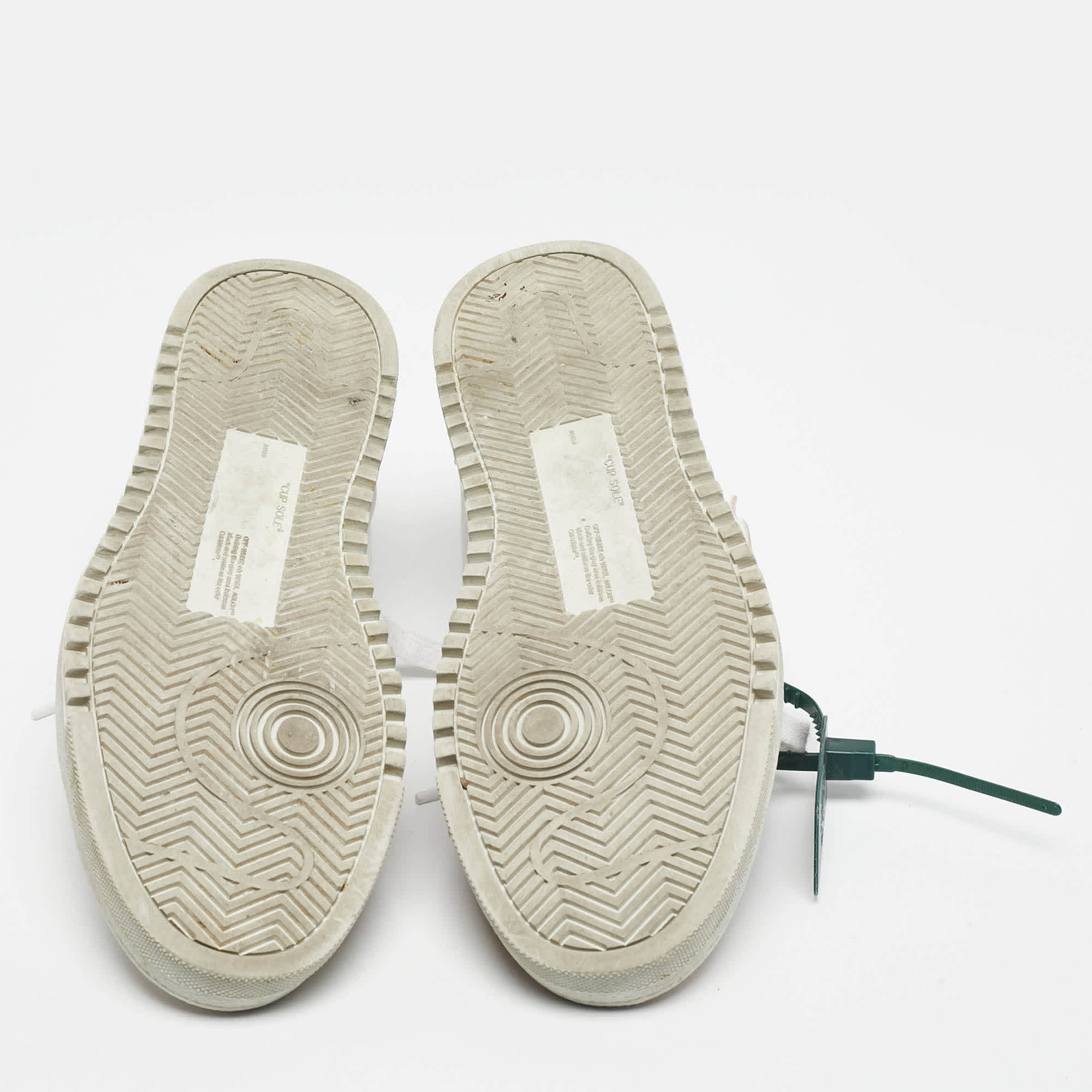 Off - White Multicolor Leather And Suede Off Court Lace Up Sneakers