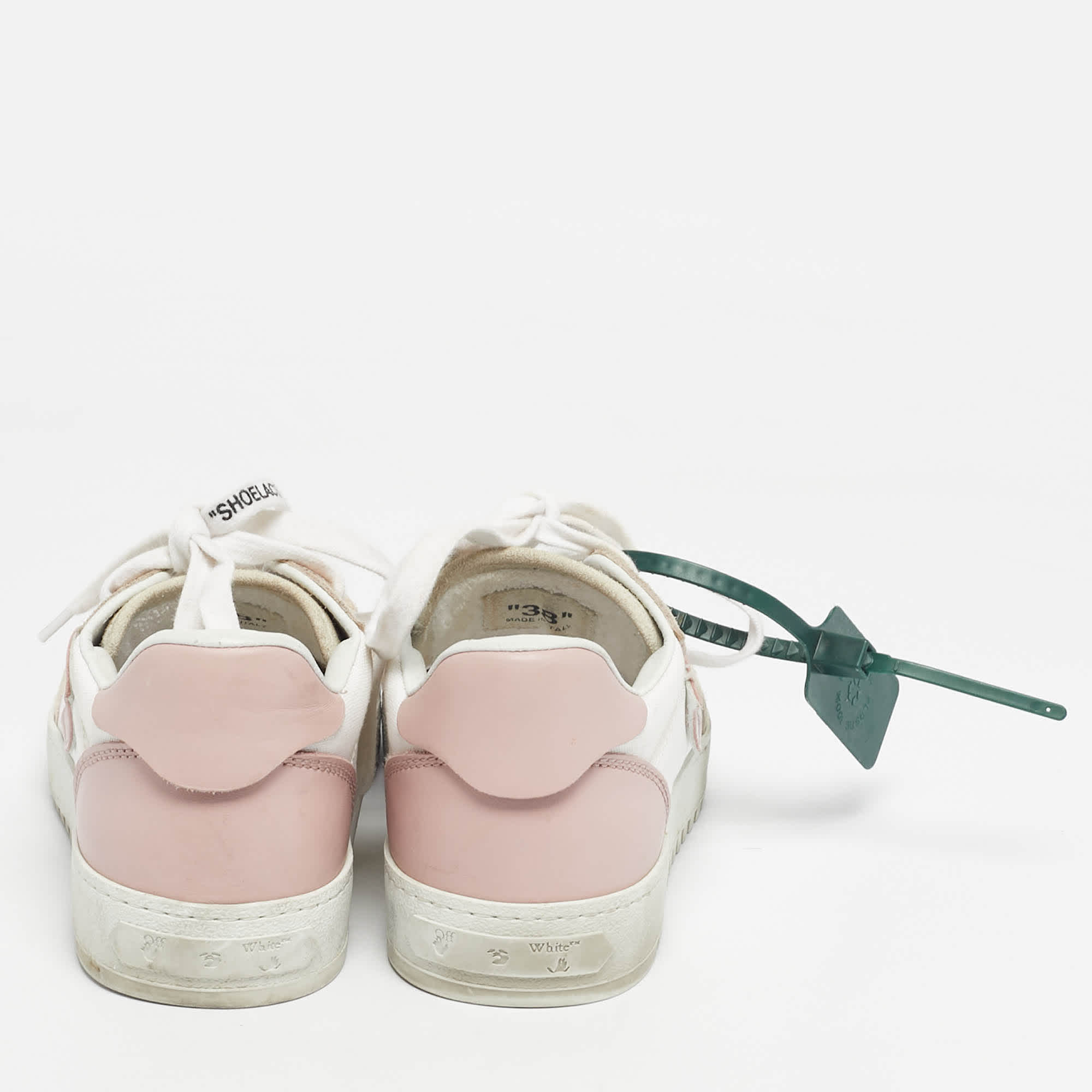Off - White Multicolor Leather And Suede Off Court Lace Up Sneakers