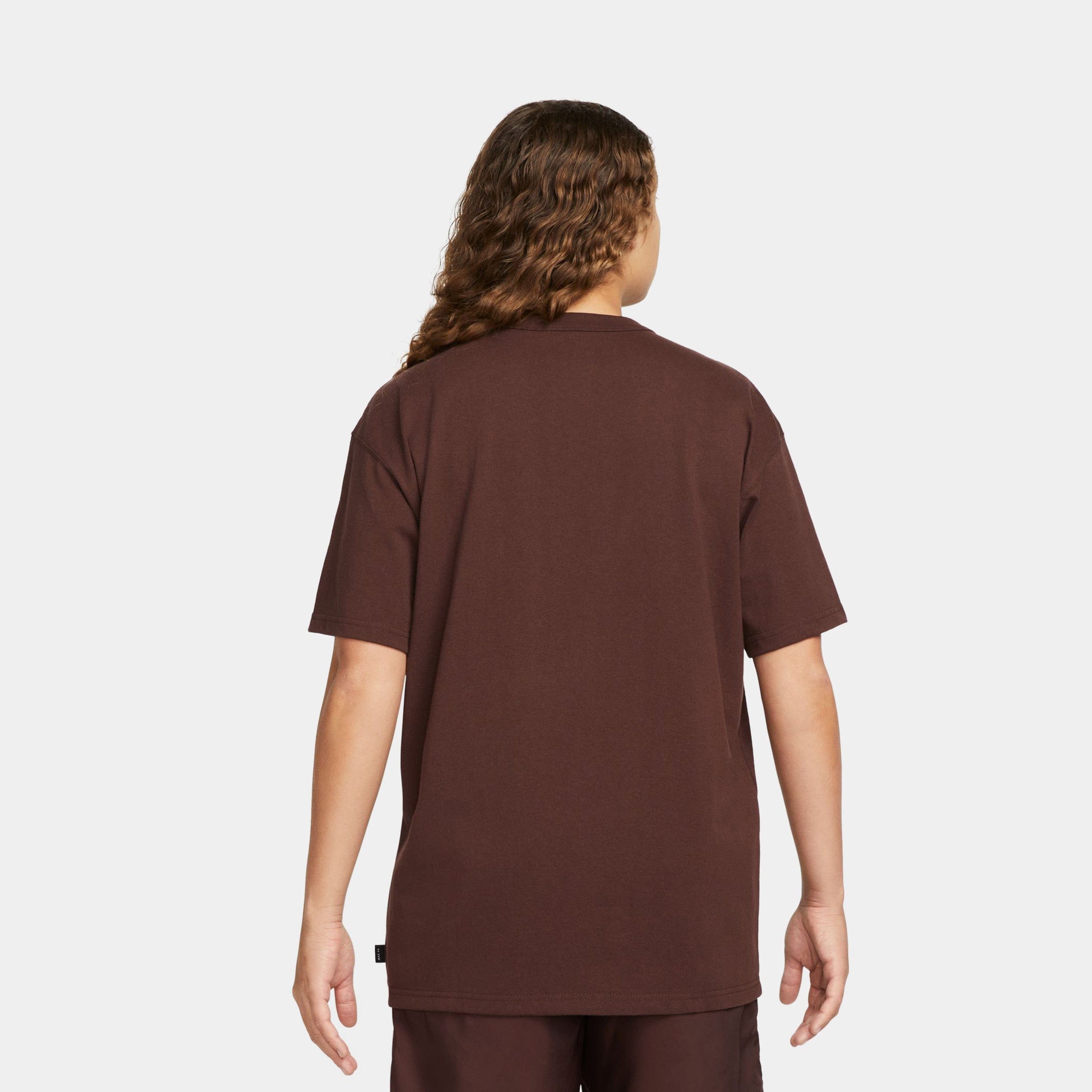 Nike NSW Premium Essentials Mens Short Sleeve Shirt (Dark Brown)