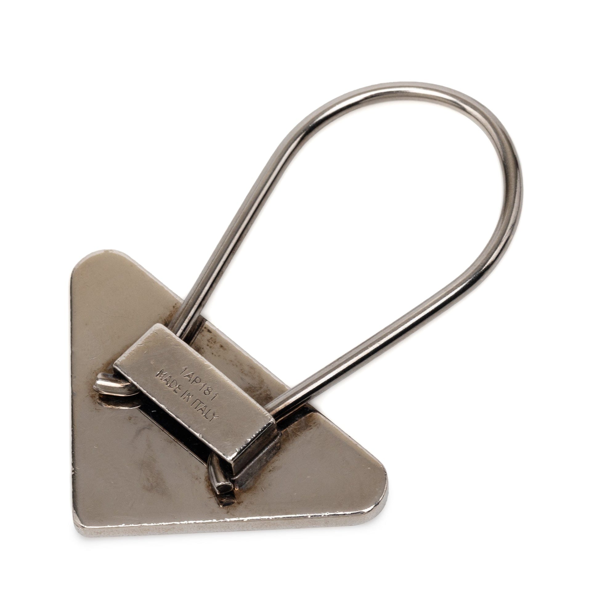 Prada Brass Enamel Logo Key Chain
