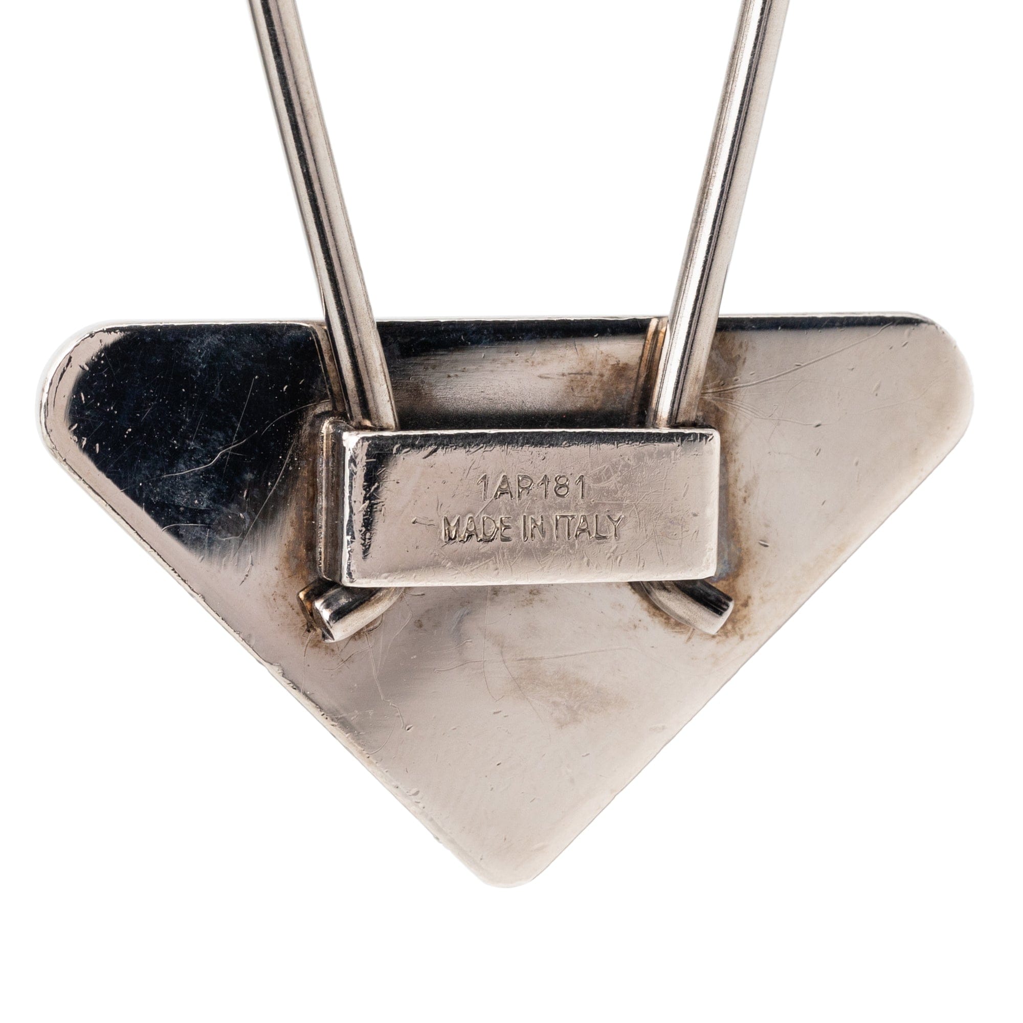 Prada Brass Enamel Logo Key Chain