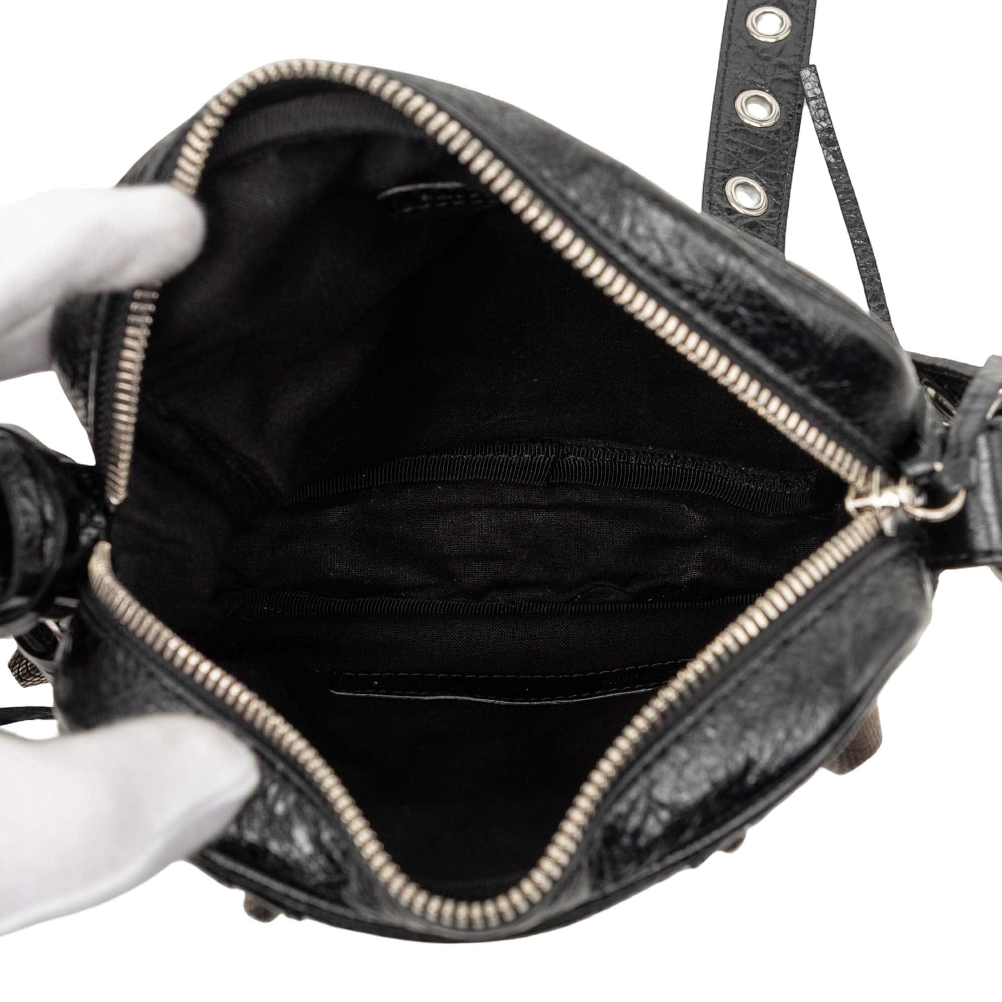 Balenciaga Lambskin Motocross Le Cagole Messenger Bag