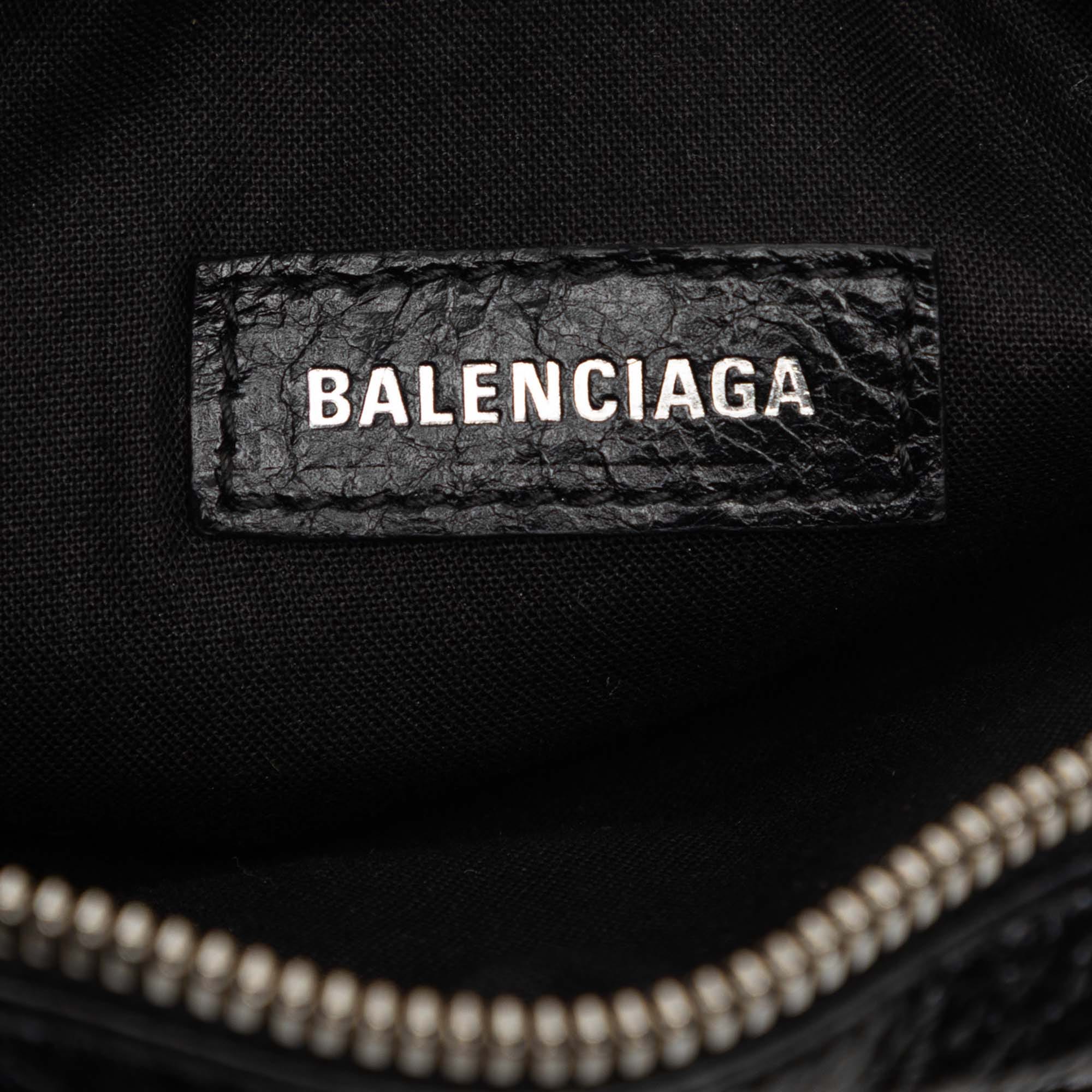 Balenciaga Lambskin Motocross Le Cagole Messenger Bag