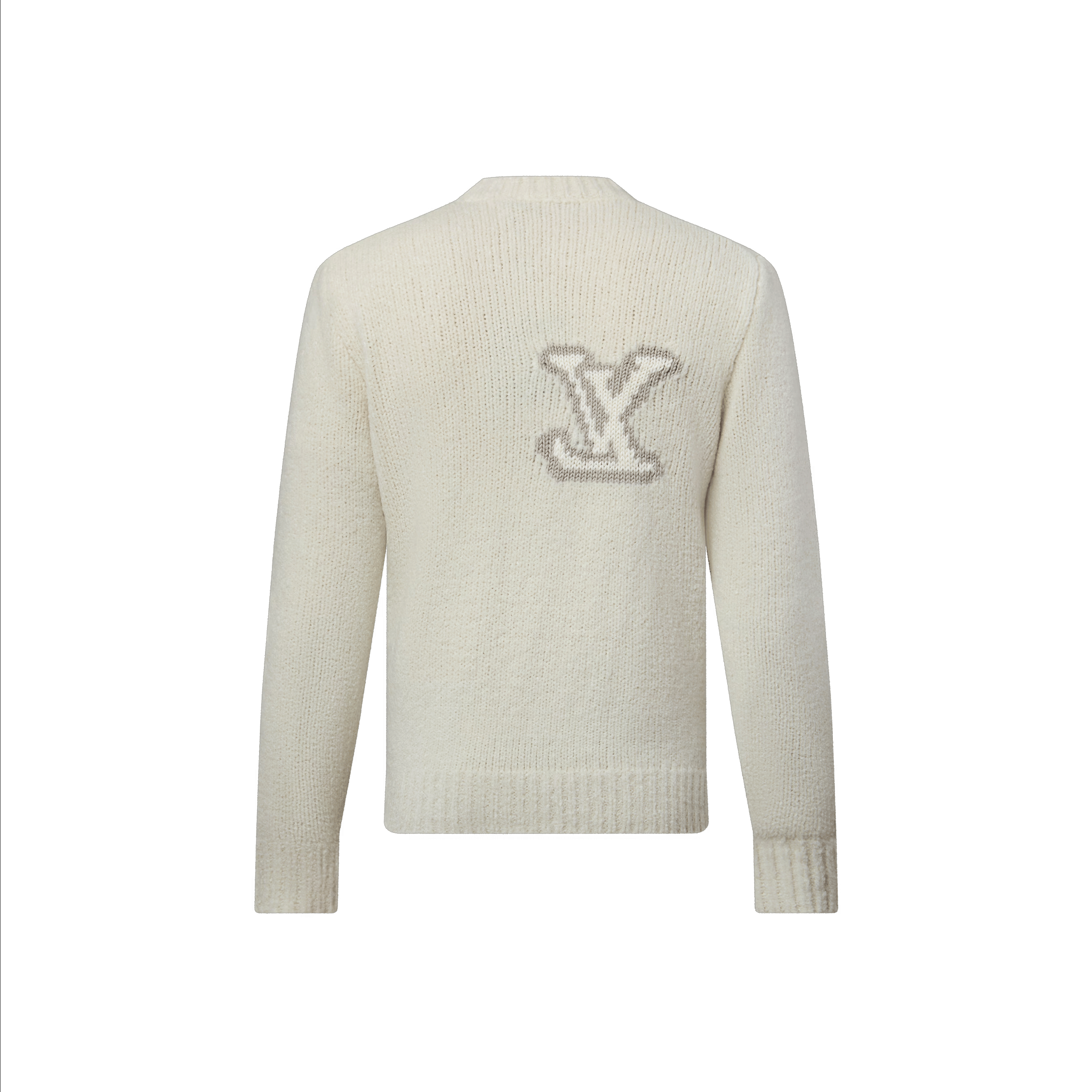 LOUIS VUITTON LV Intarsia Crewneck Off - White (FW25)