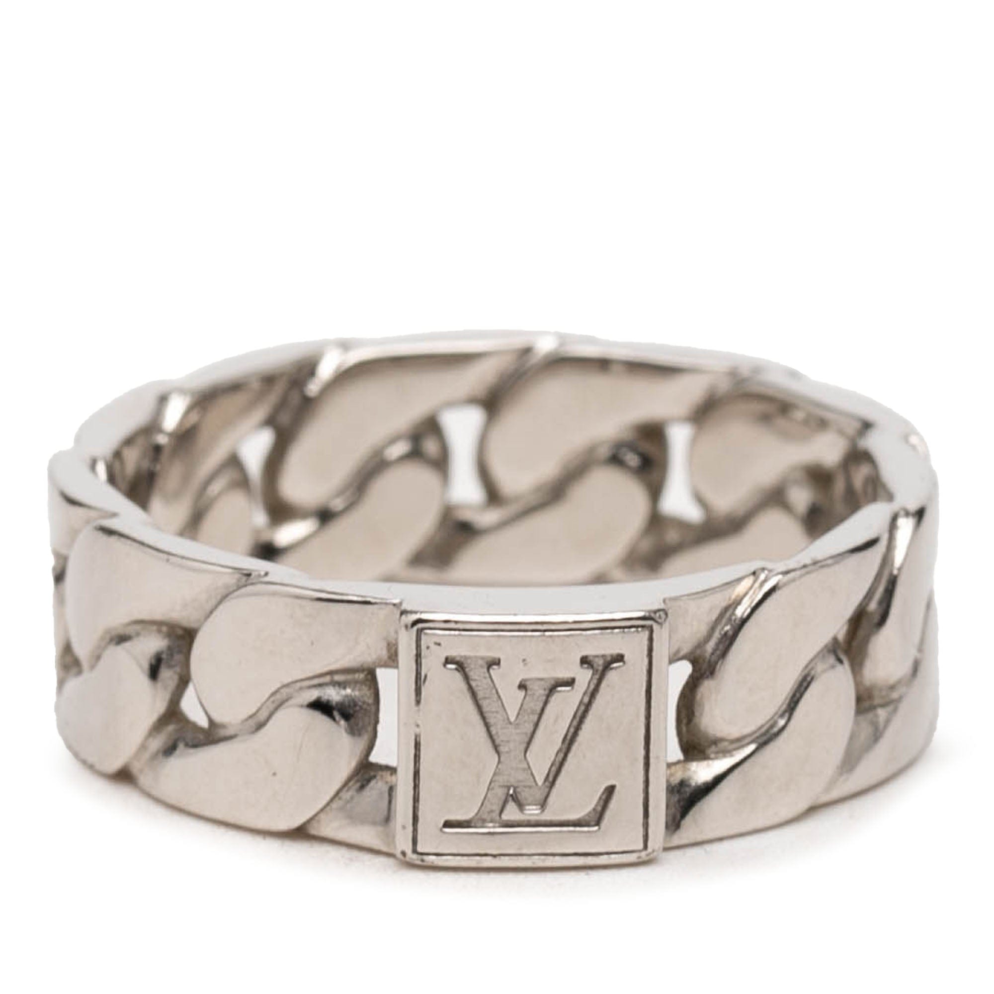Louis Vuitton Brass Mosaic Chain Ring