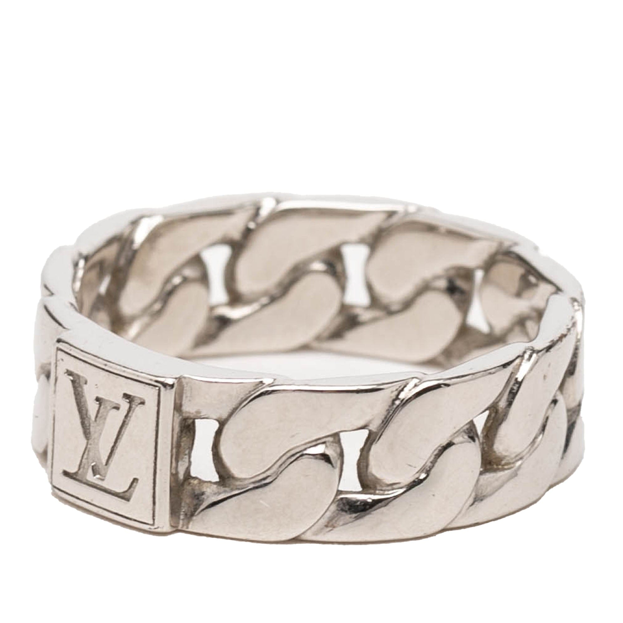 Louis Vuitton Brass Mosaic Chain Ring