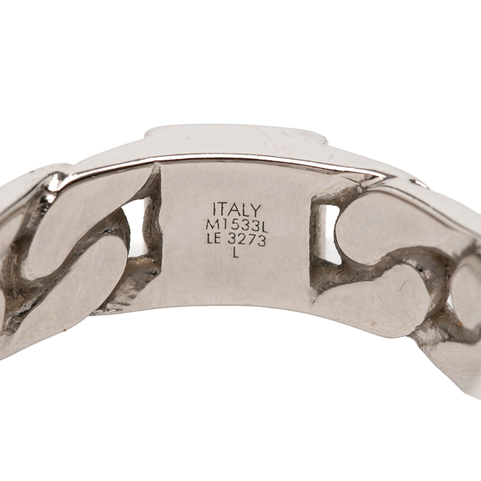 Louis Vuitton Brass Mosaic Chain Ring