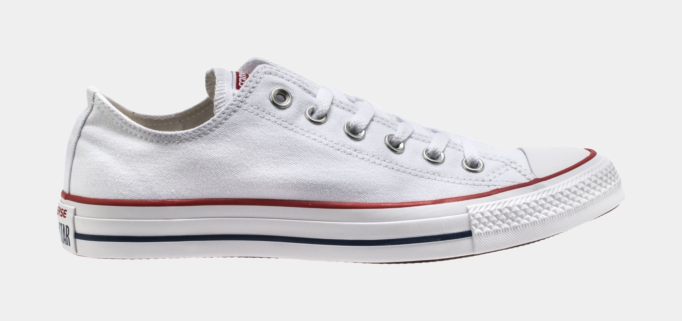 Converse Chuck Taylor All Star Classic Colors Low Solid Canvas Mens Lifestyle Shoes (Optical White)