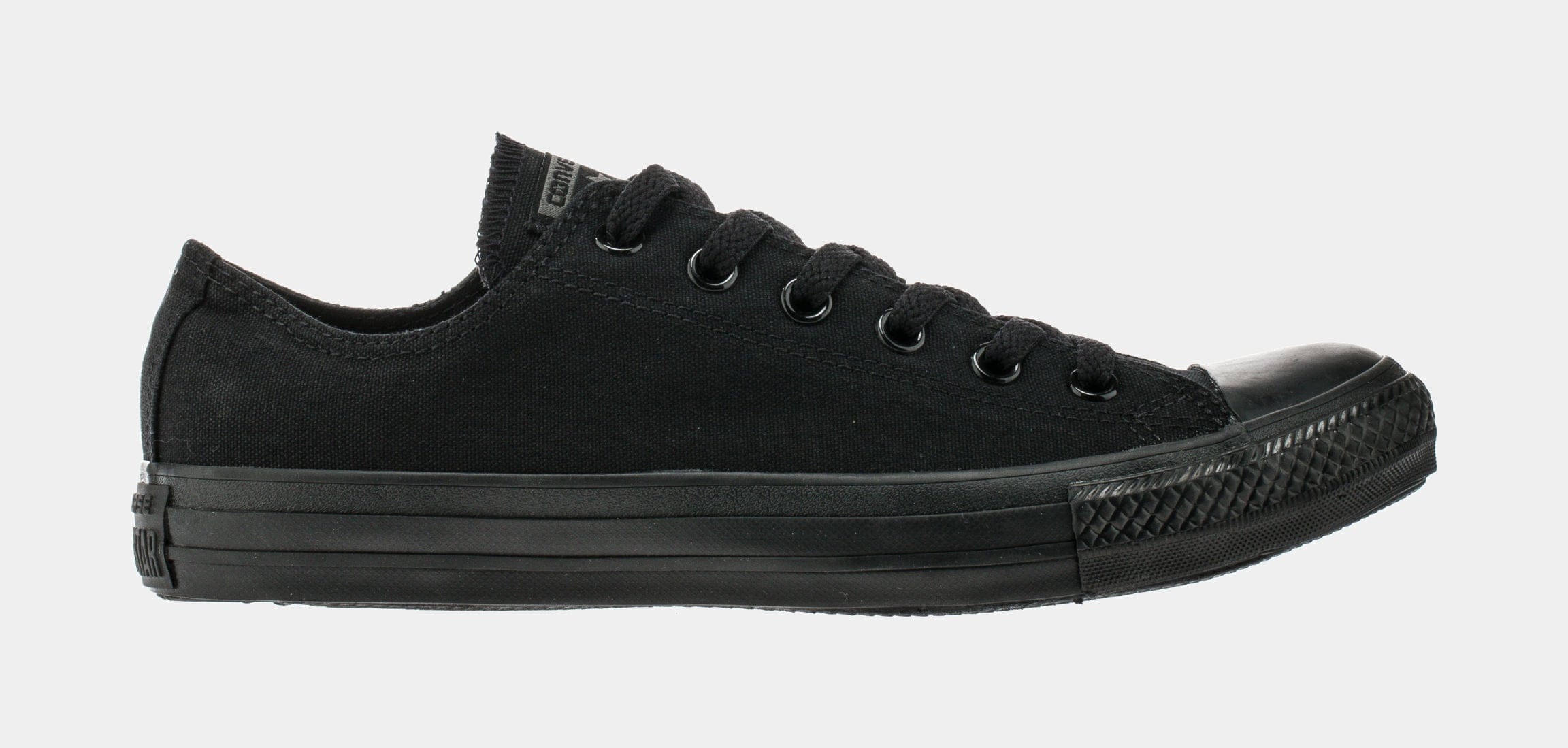 Converse Chuck Taylor All Star Classic Colors Low Solid MonoChrome Canvas Mens Lifestyle Shoes (Black)