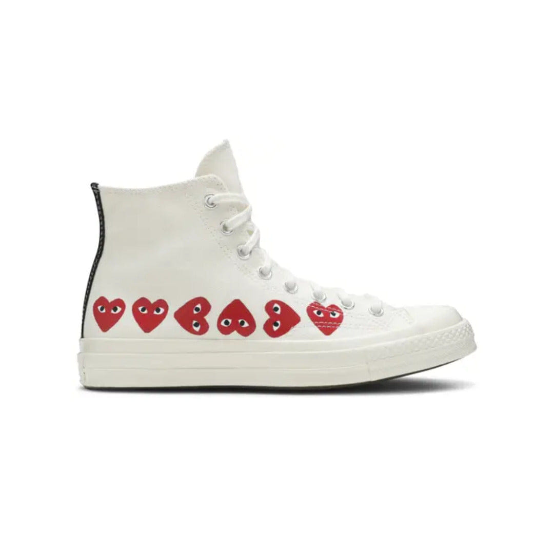 Converse Comme des Garçons Play x Converse Chuck 70 High Top Multi Heart - White