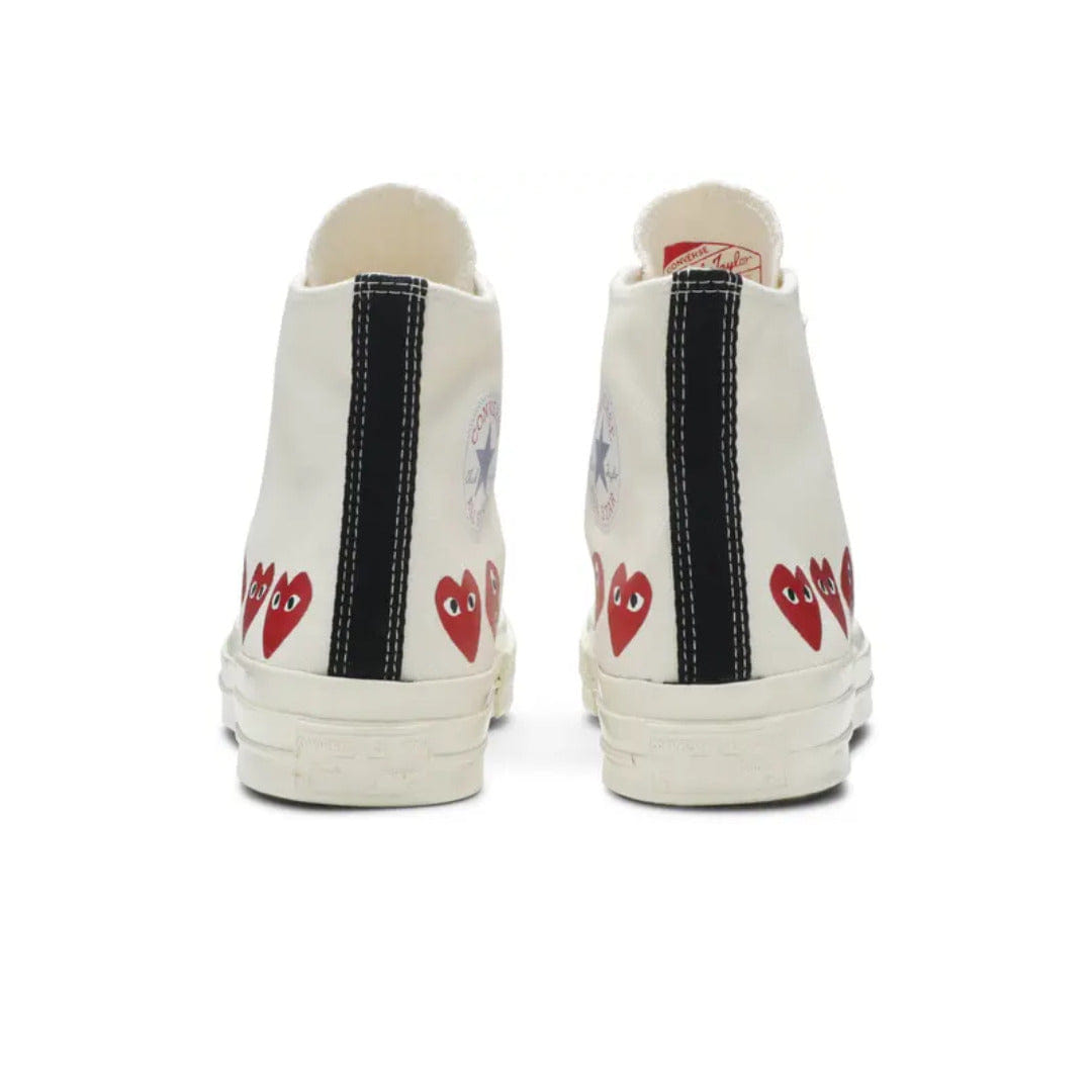 Converse Comme des Garçons Play x Converse Chuck 70 High Top Multi Heart - White