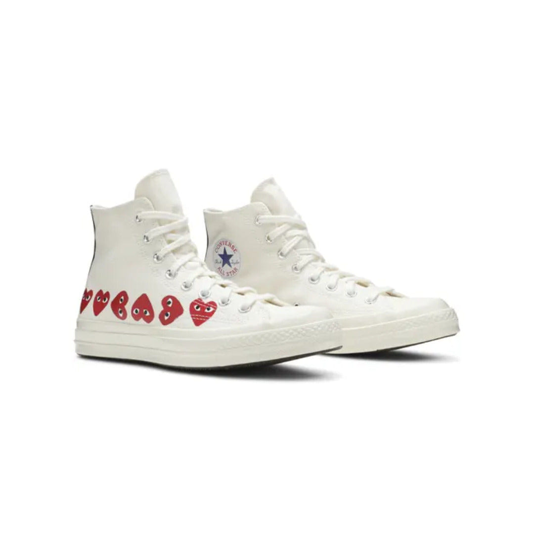 Converse Comme des Garçons Play x Converse Chuck 70 High Top Multi Heart - White