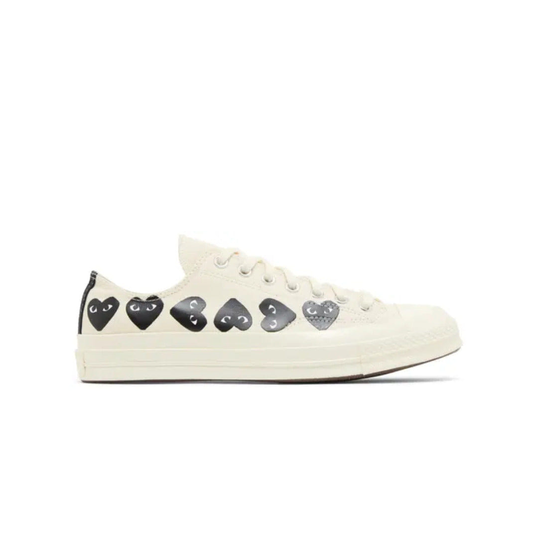 Converse Comme des Garçons PLAY x Converse Chuck 70 Low 'Multi Heart - Milk Black