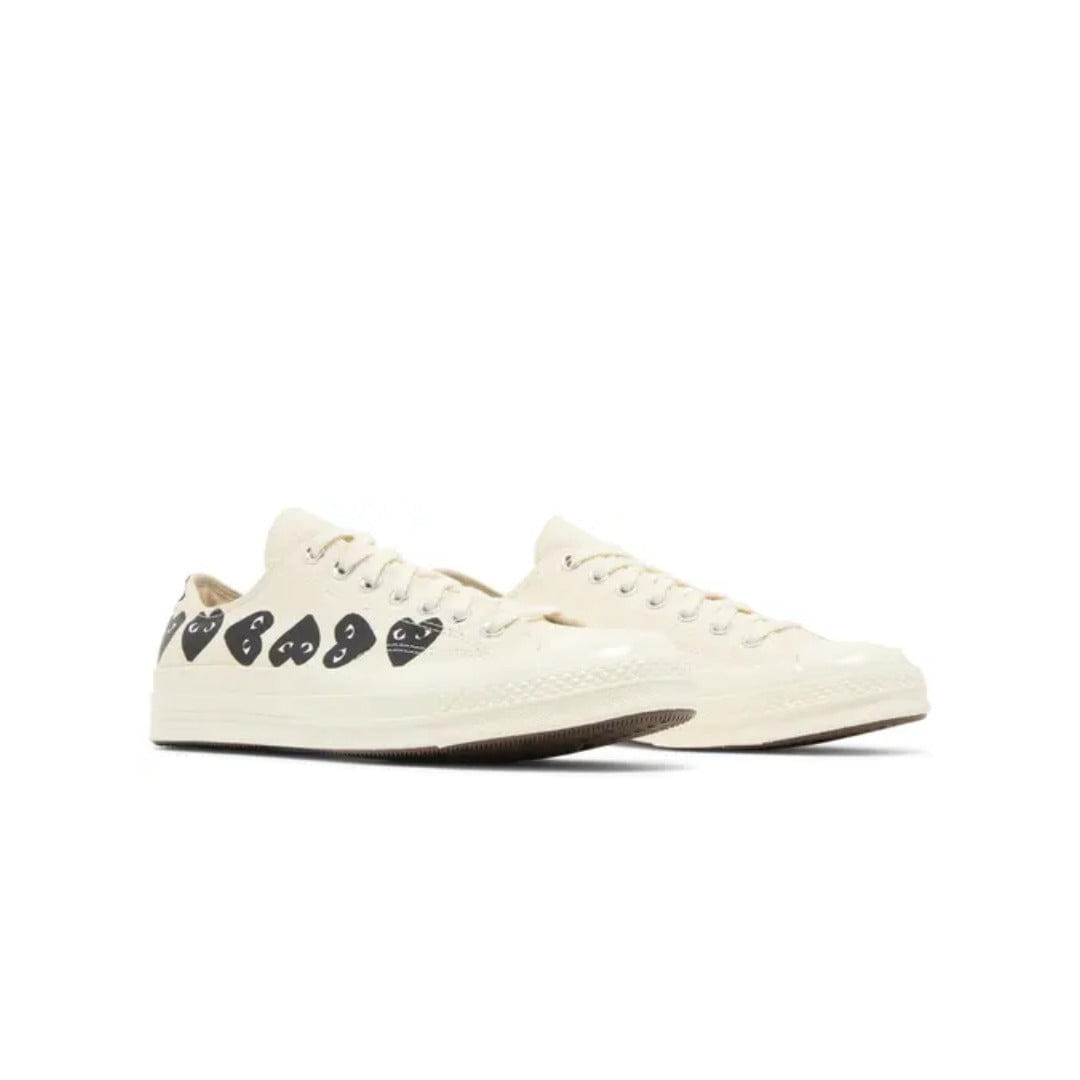 Converse Comme des Garçons PLAY x Converse Chuck 70 Low 'Multi Heart - Milk Black