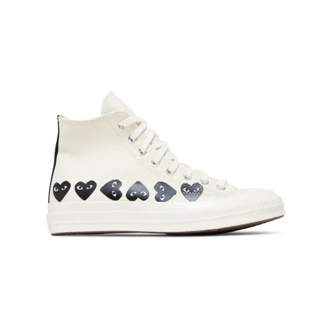 Converse Comme des Garçons PLAY x Converse Chuck 70 High 'Multi Heart - Milk Black