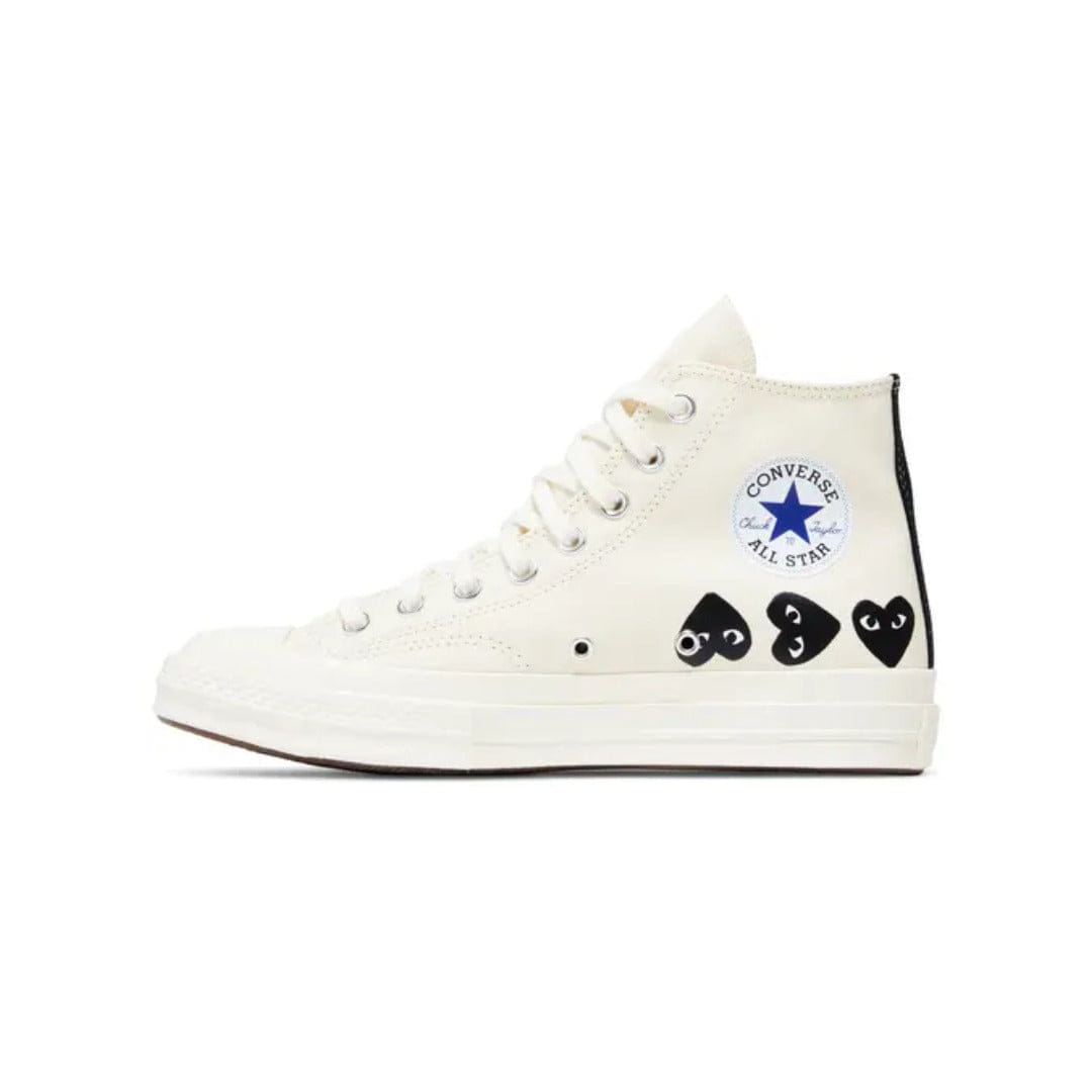Converse Comme des Garçons PLAY x Converse Chuck 70 High 'Multi Heart - Milk Black