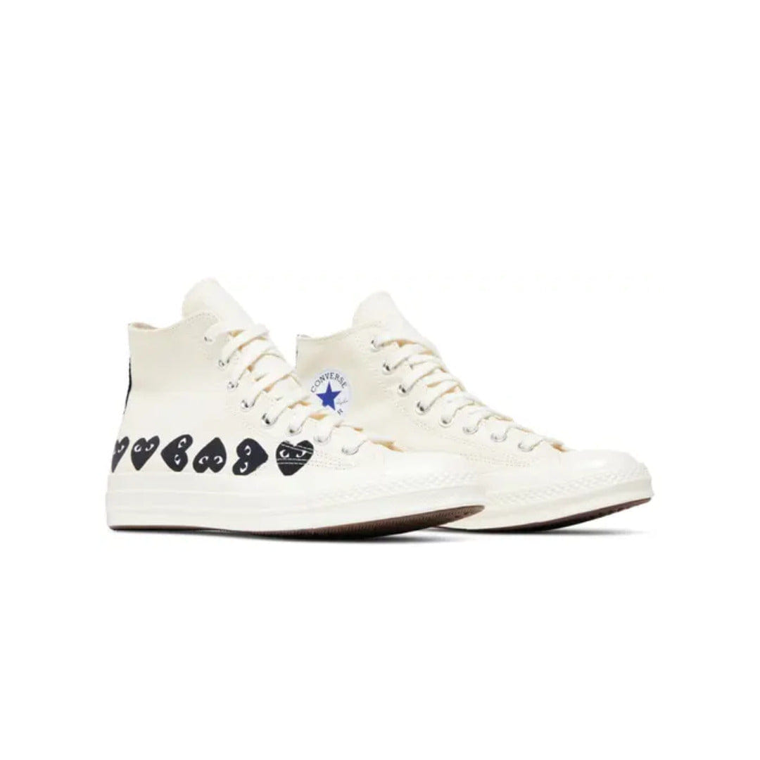 Converse Comme des Garçons PLAY x Converse Chuck 70 High 'Multi Heart - Milk Black