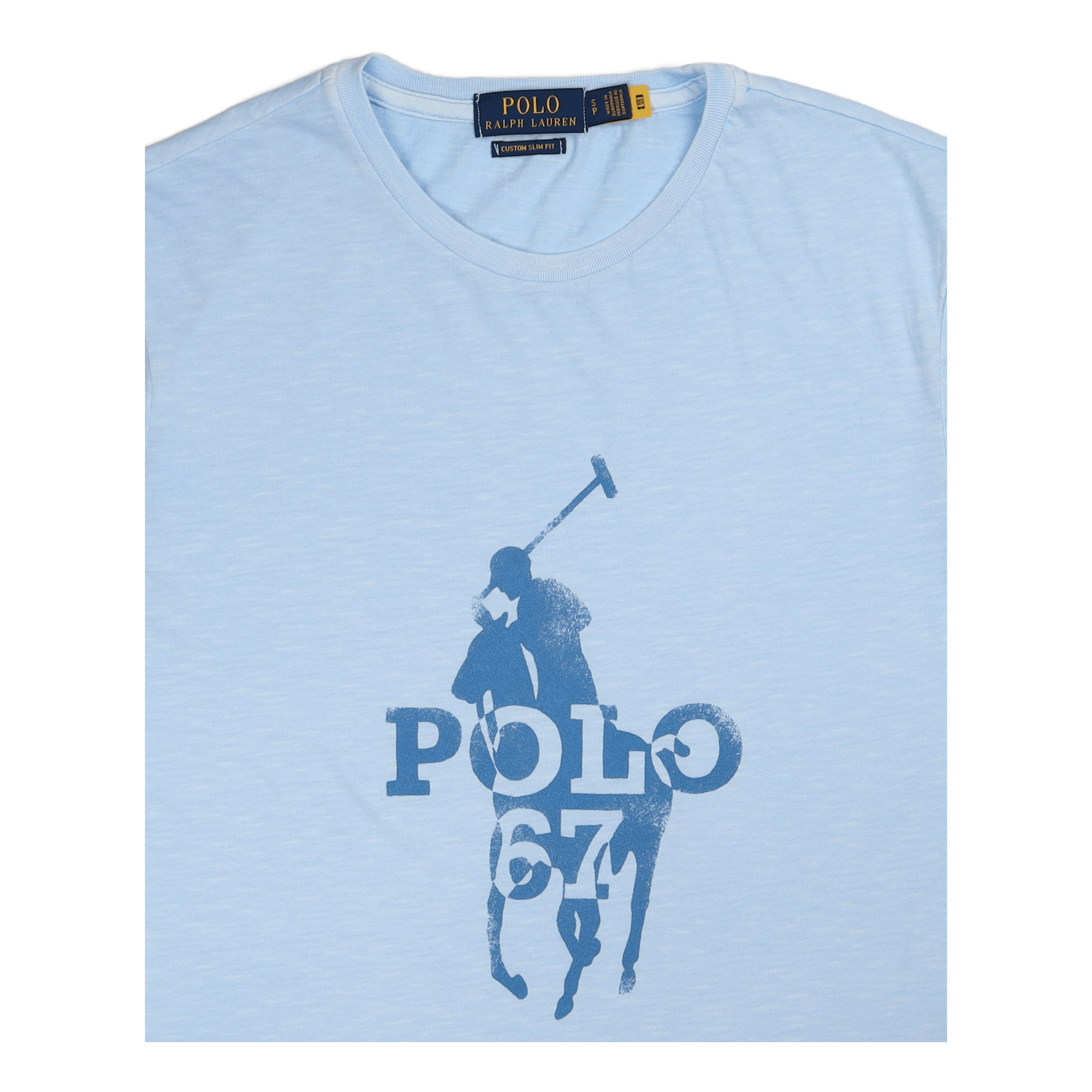 Polo Ralph Lauren Custom Slim Fit Big Pony Logo T - Shirt Elite Blue