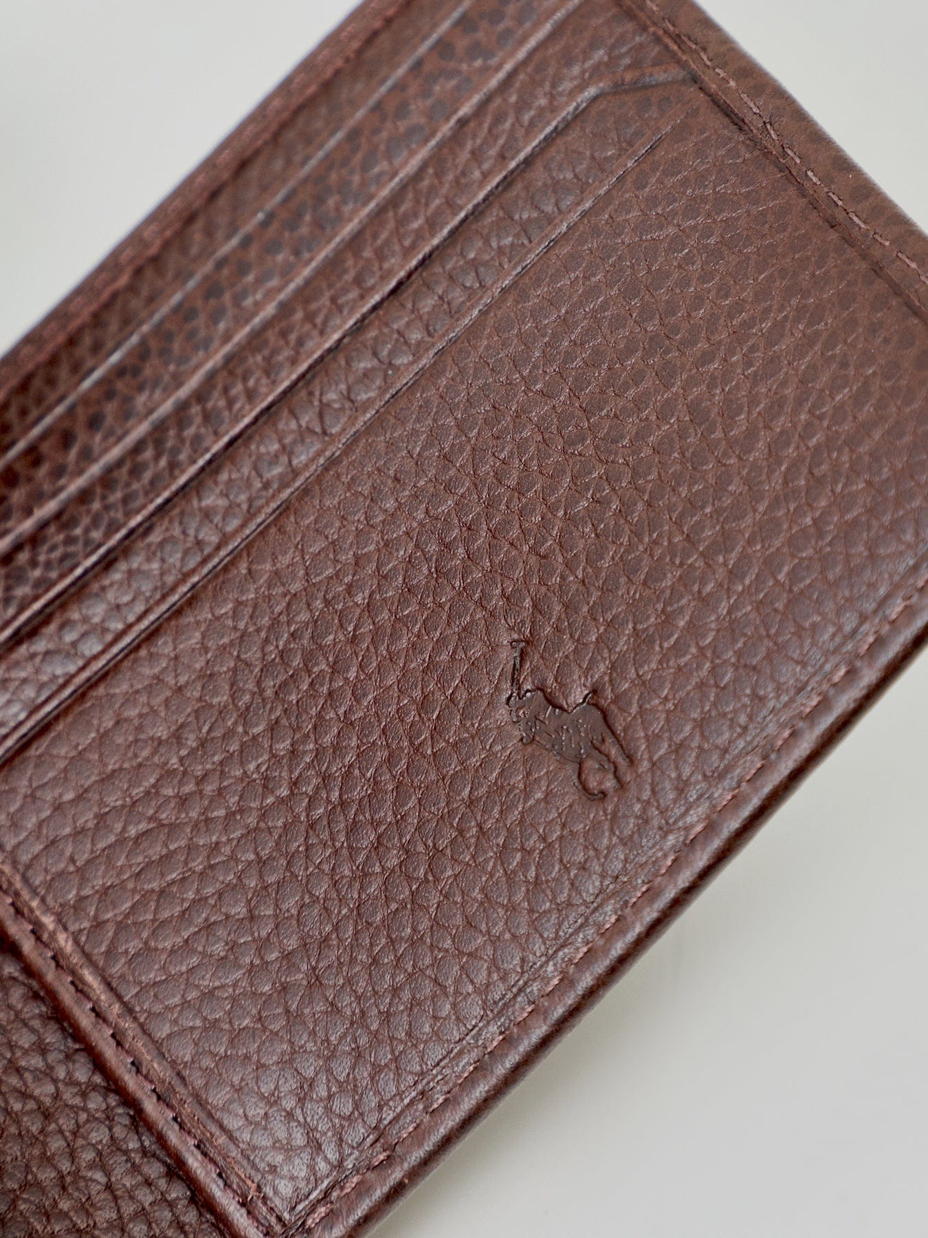 Polo Ralph Lauren Pebble Leather Wallet Brown