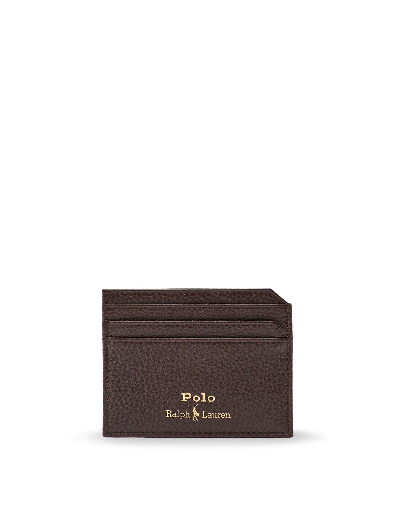 Polo Ralph Lauren Pebble Leather Card Holder Dark Brown