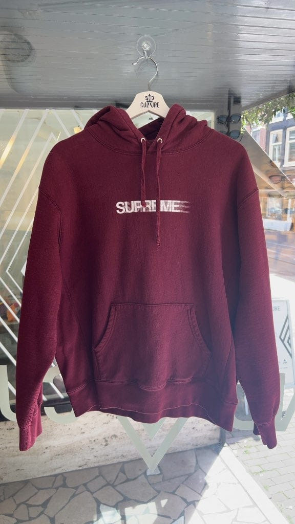 Supreme SS23 Supreme Motion Logo Hoodie Burgundy (M)