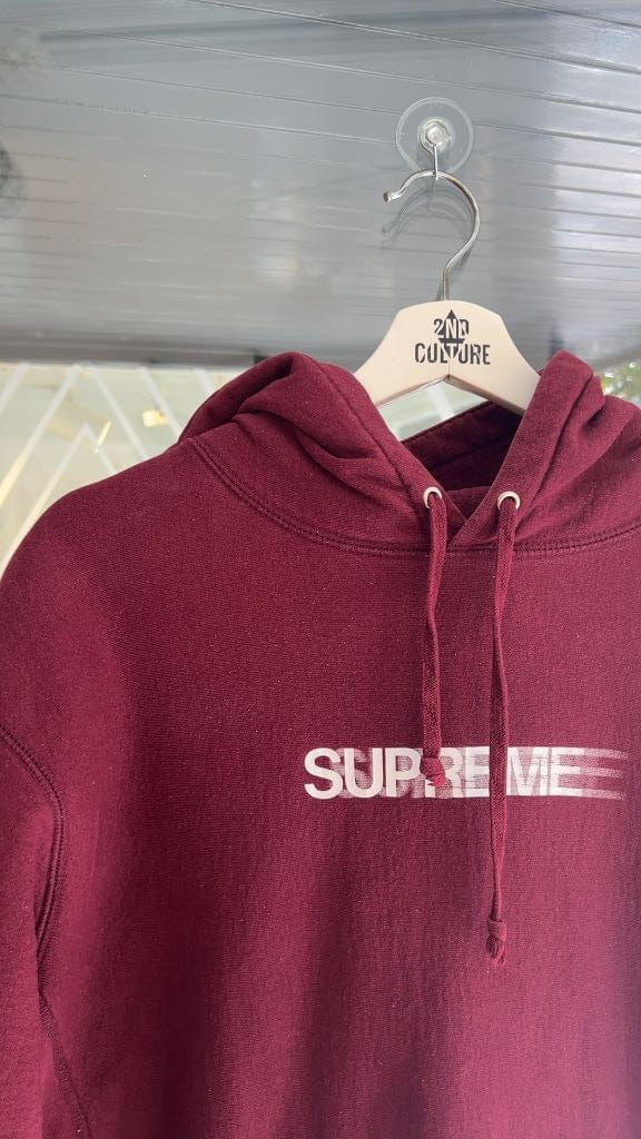 Supreme SS23 Supreme Motion Logo Hoodie Burgundy (M)