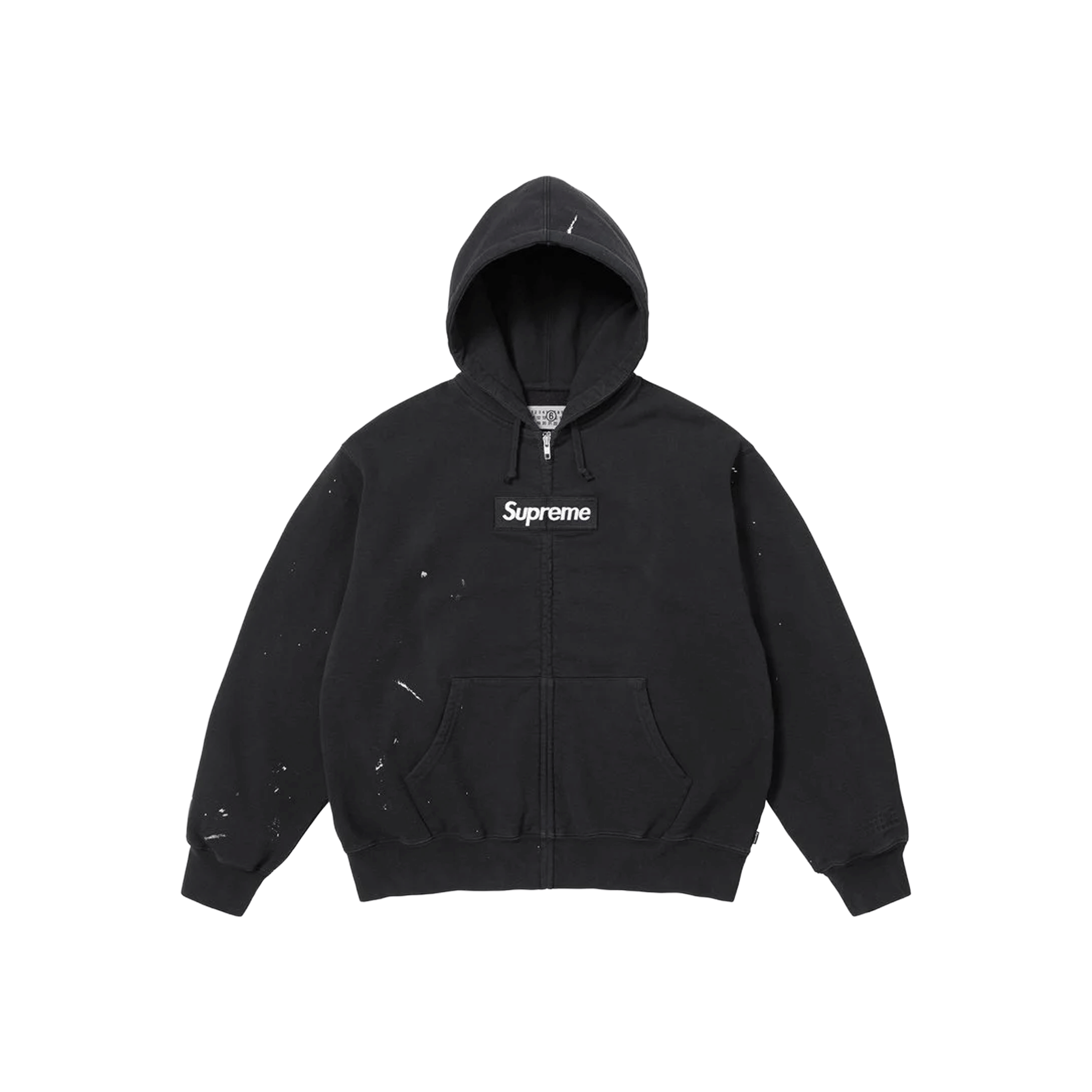 Supreme® / MM6 Maison Margiela Box Logo Zip Up Hoodie Black (SS26)
