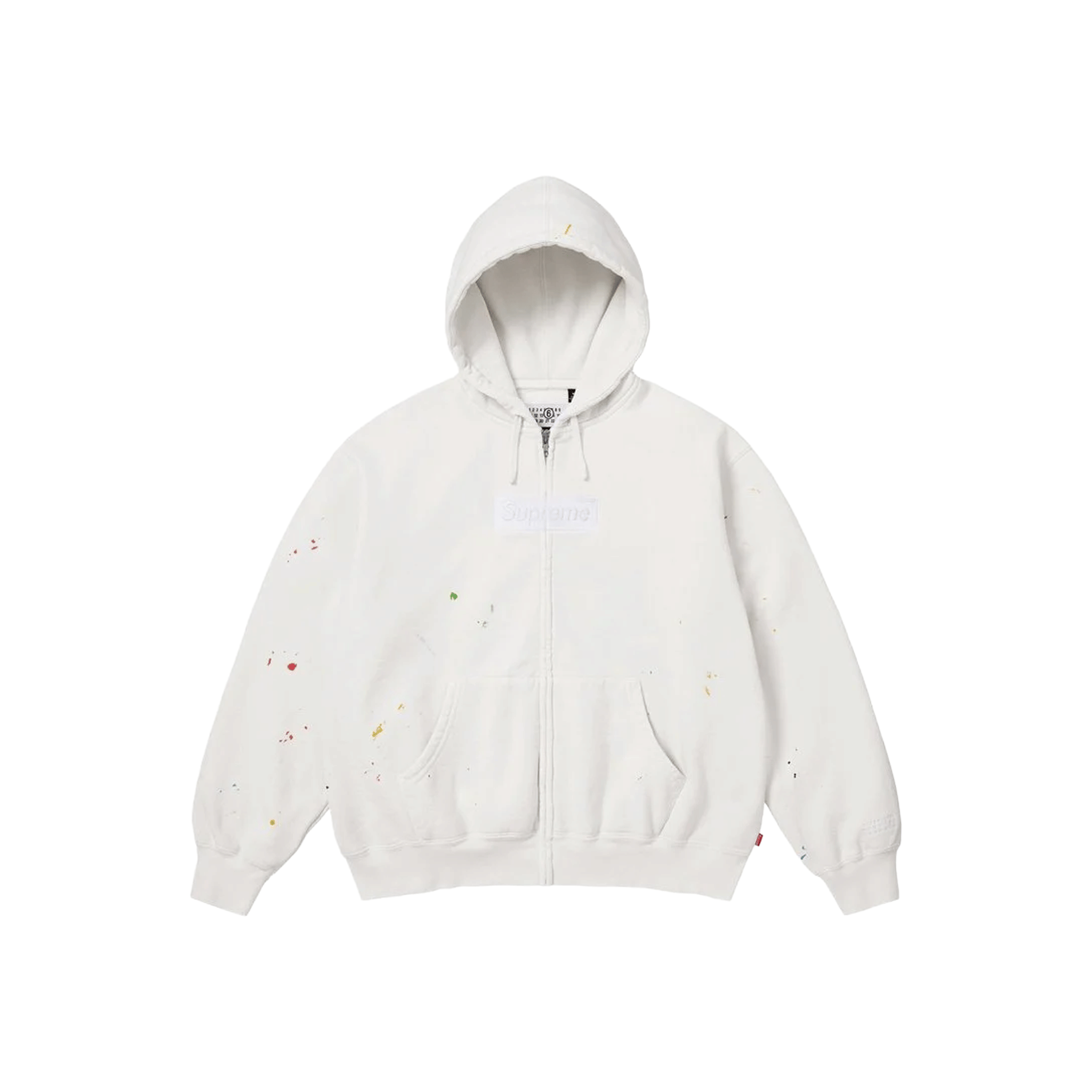 Supreme® / MM6 Maison Margiela Box Logo Zip Up Hoodie White (SS26)