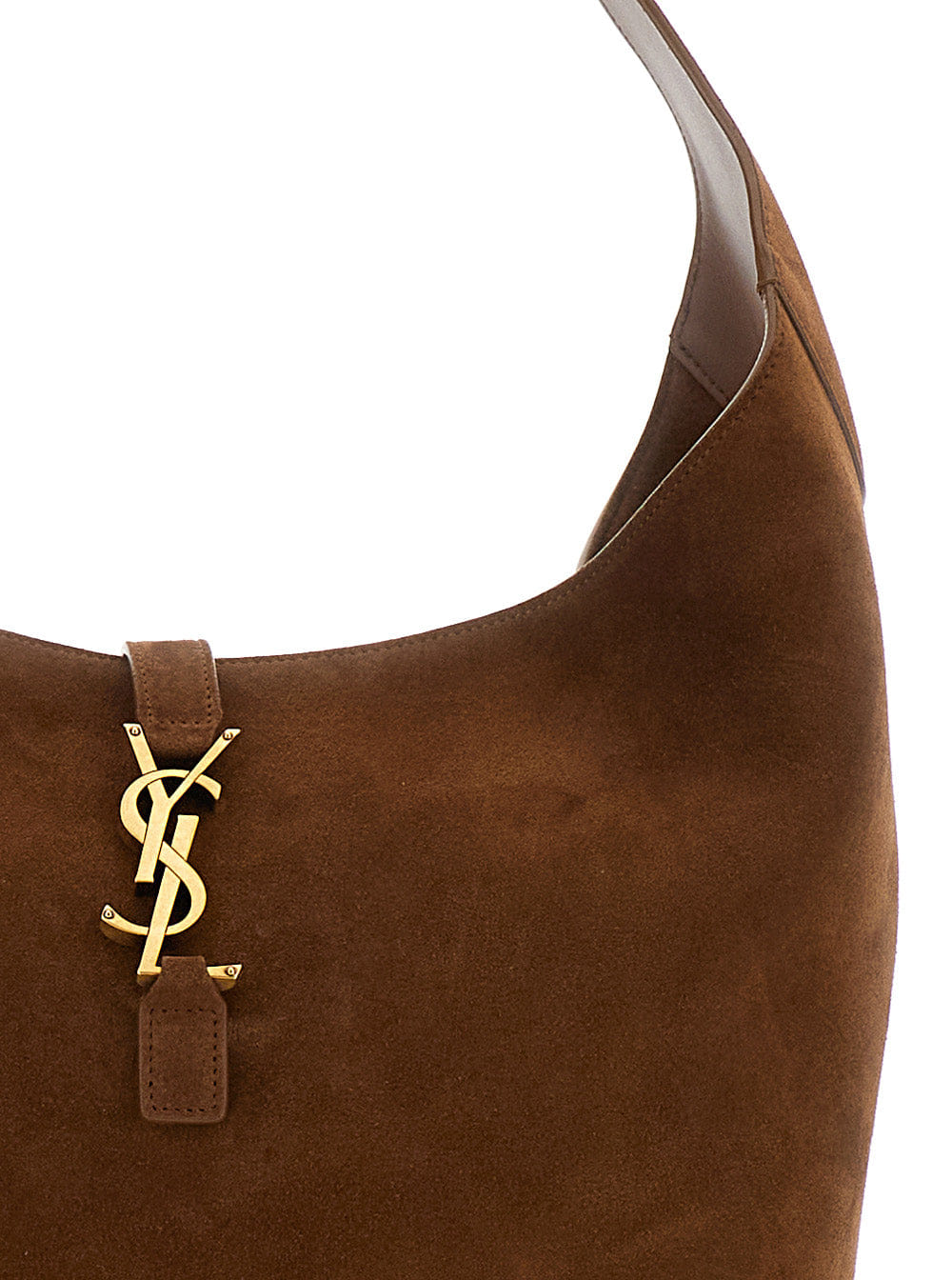 Saint Laurent Women Le 5 À 7 Brown Shoulder Bag With Hook Closure With Cassandre In Soft Leather Woman