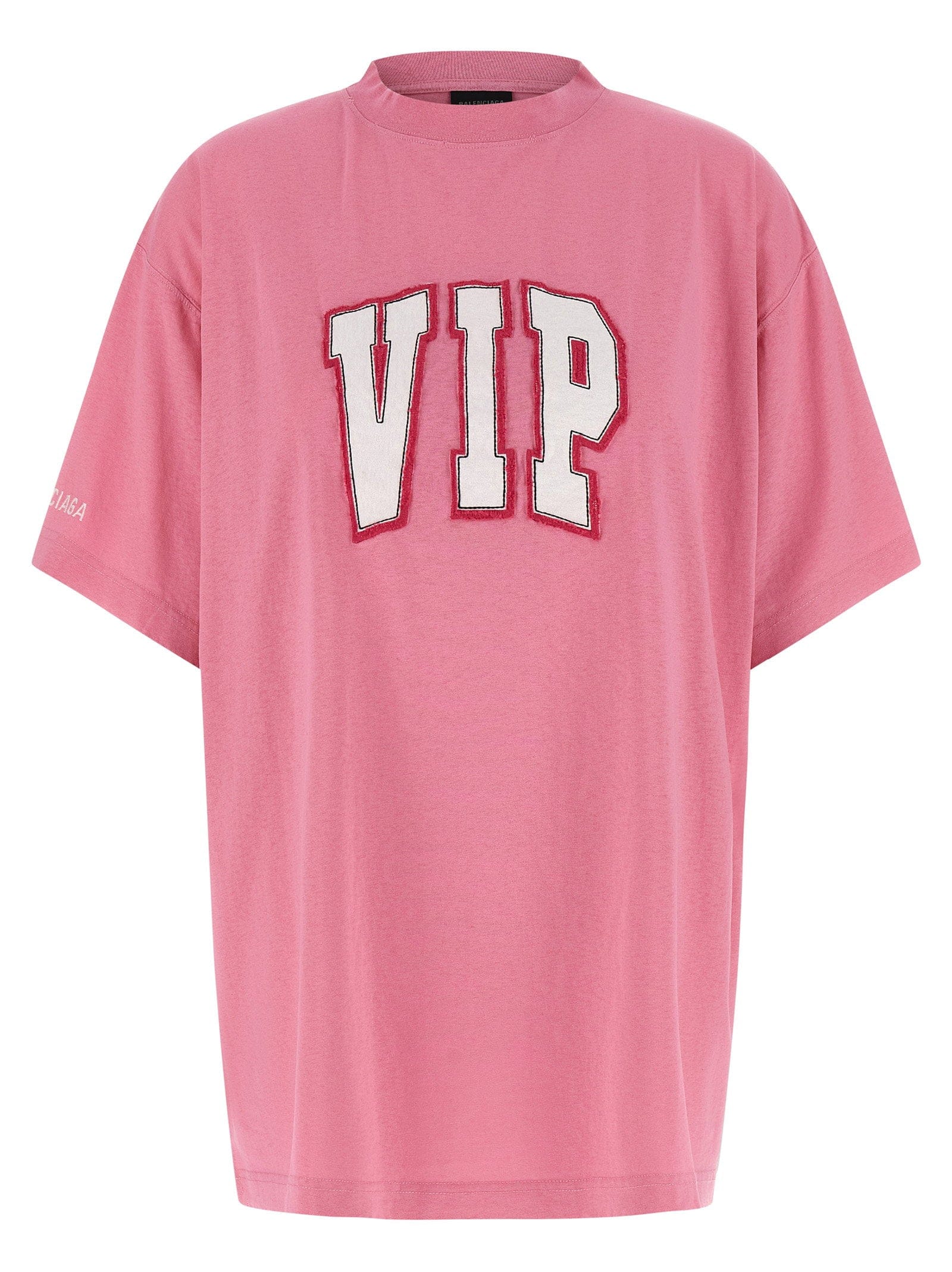 Balenciaga VIP Patch Appliqué T - Shirt — Pink