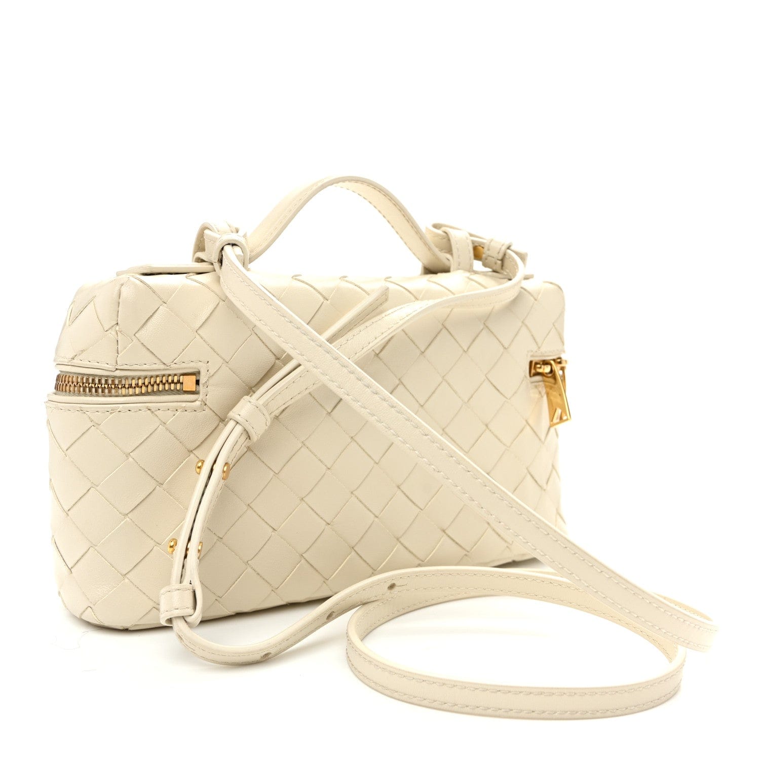 Bottega Veneta Nappa Intrecciato Bang Bang Vanity Case Sea Salt