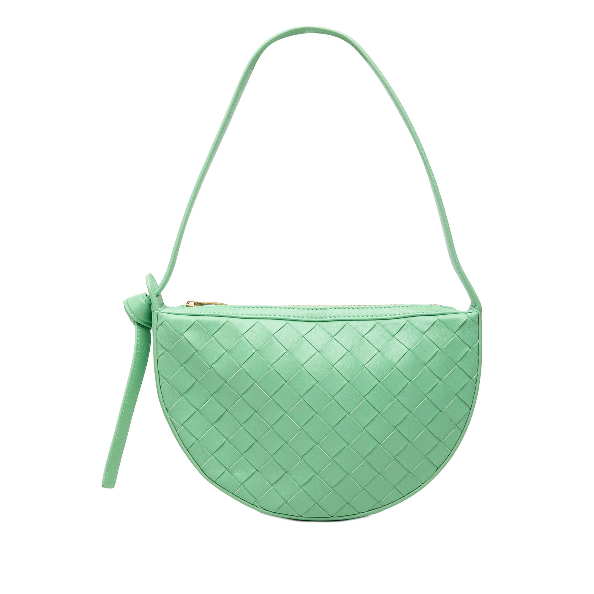 Bottega Veneta Mini Leather Intrecciato Sunrise Hobo
