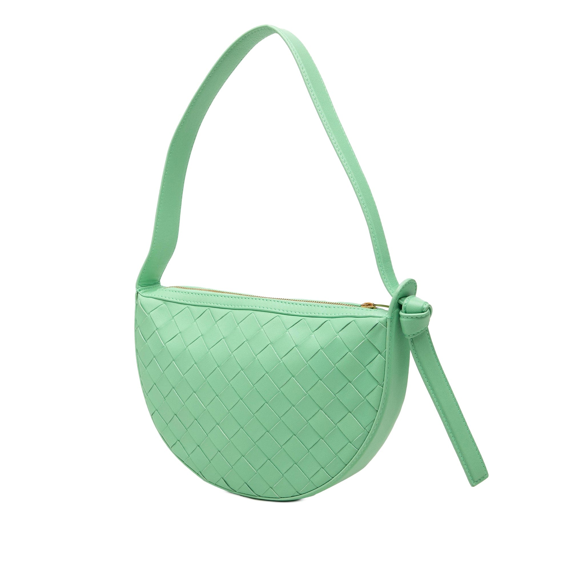 Bottega Veneta Mini Leather Intrecciato Sunrise Hobo