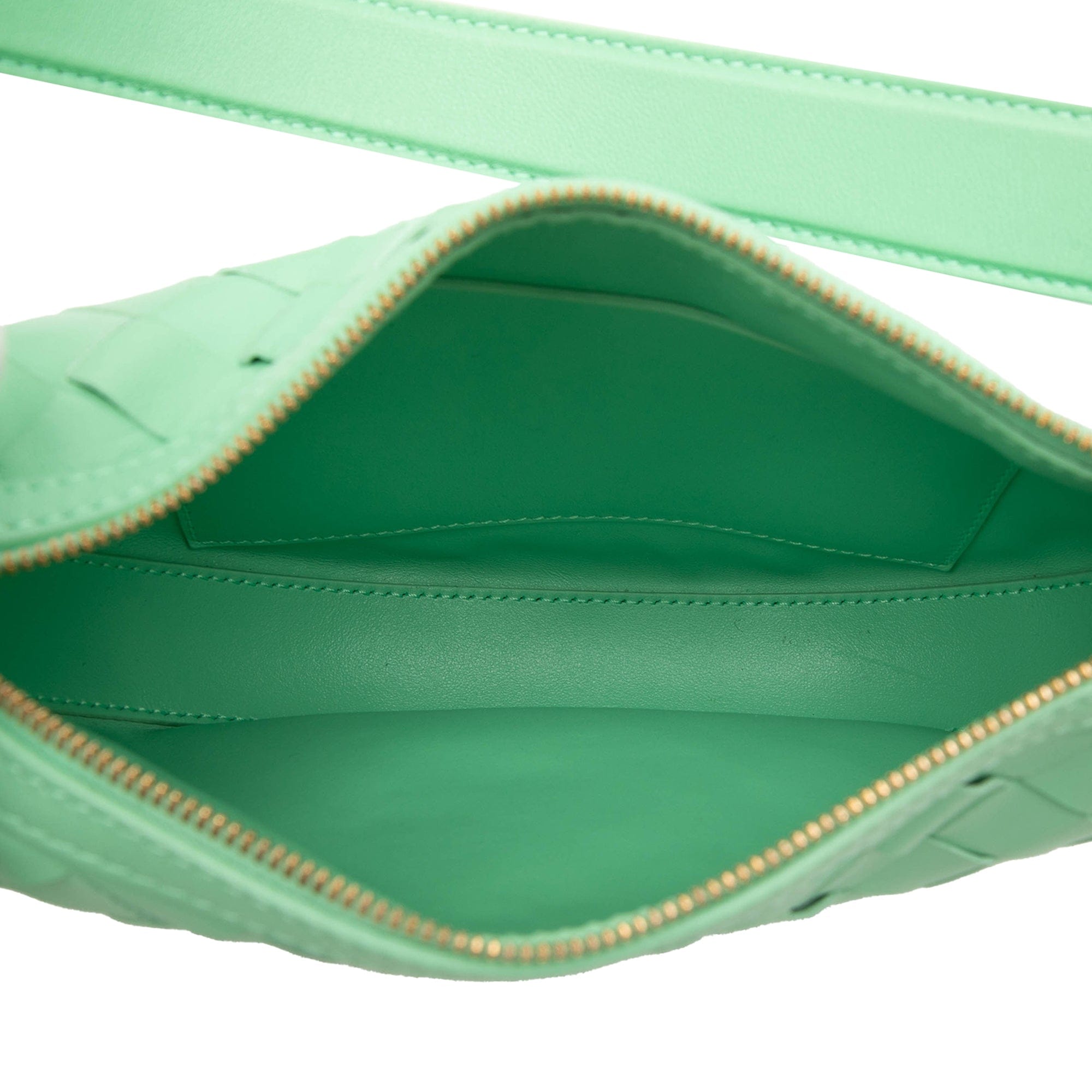 Bottega Veneta Mini Leather Intrecciato Sunrise Hobo