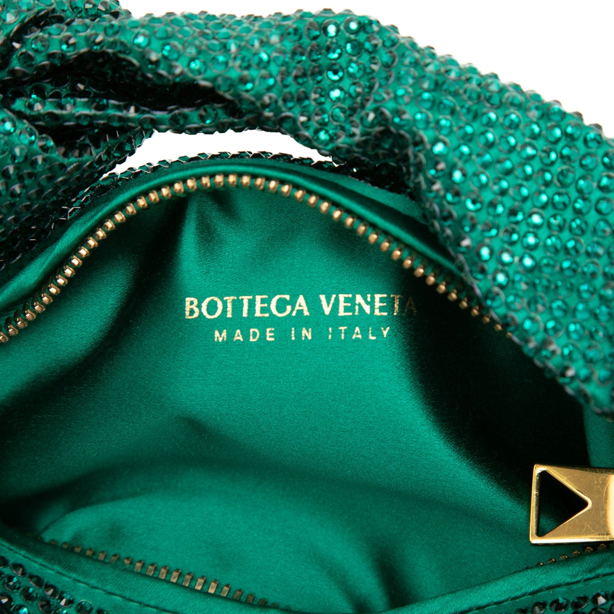 Bottega Veneta Mini Crystal Embellished Satin Jodie