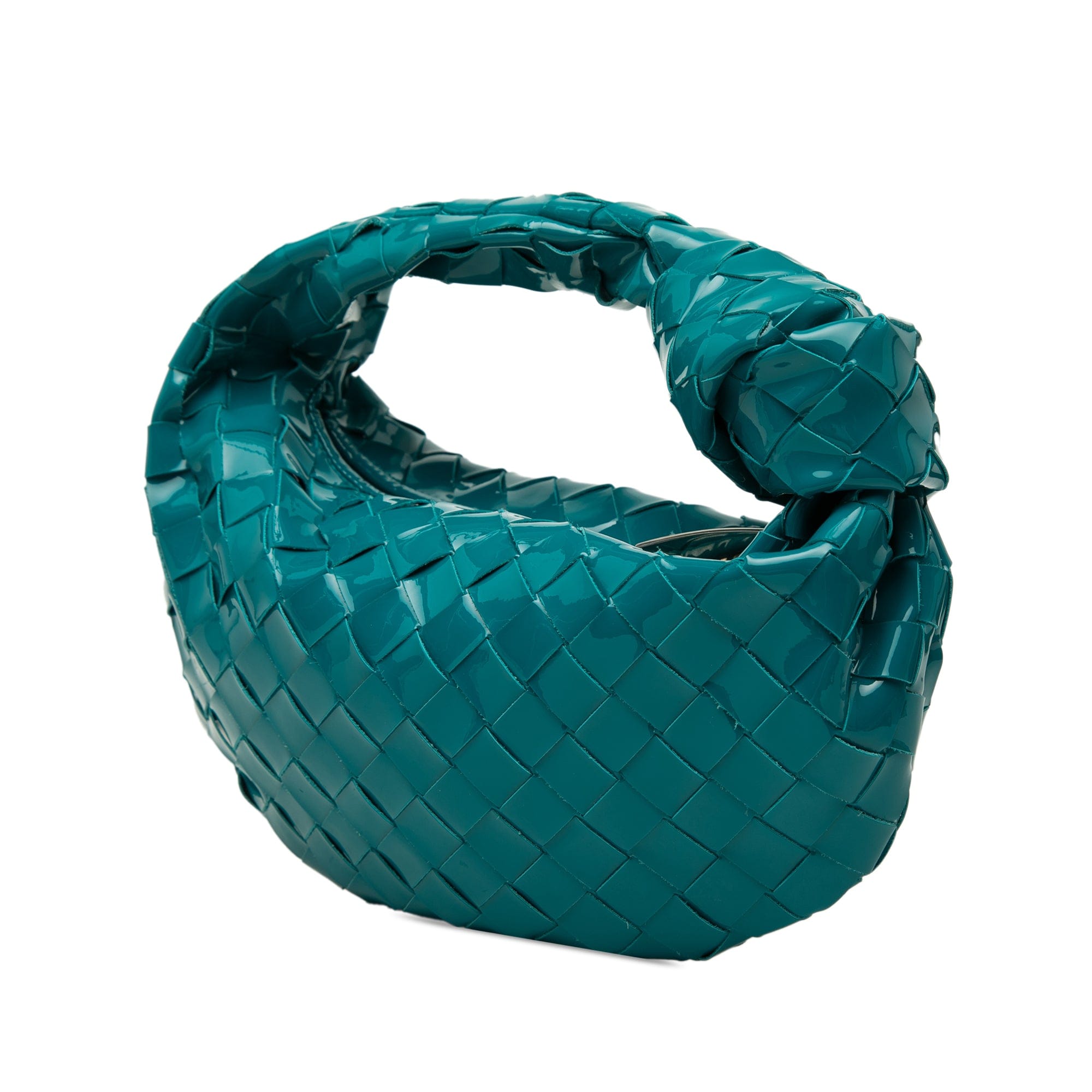 Bottega Veneta Mini Patent Intrecciato Jodie
