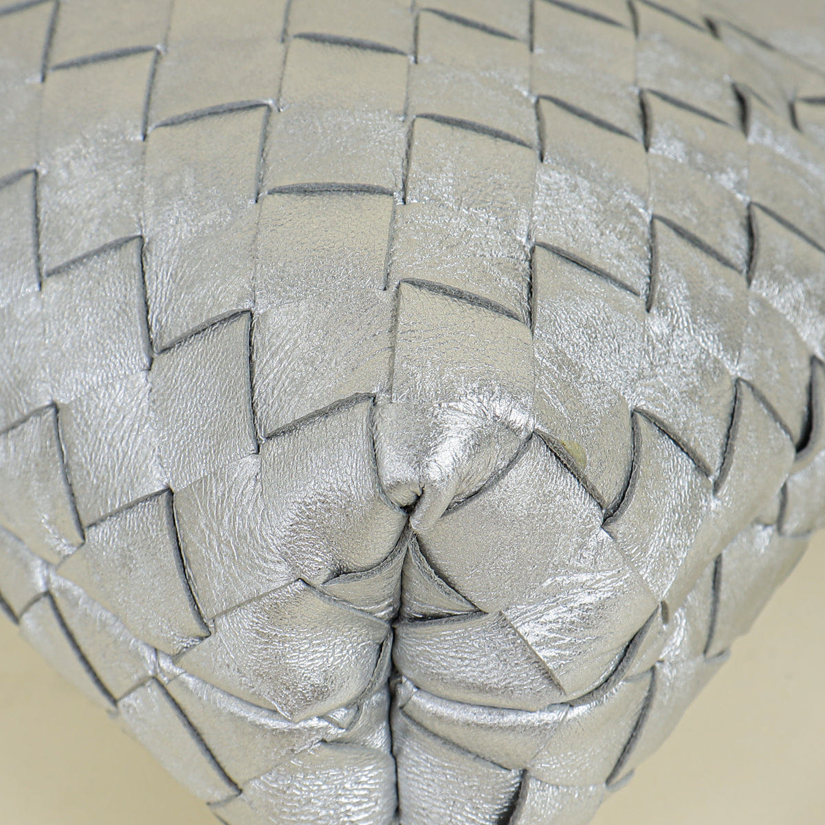 Bottega Veneta Metallic Silver Dustbag Notte Bag